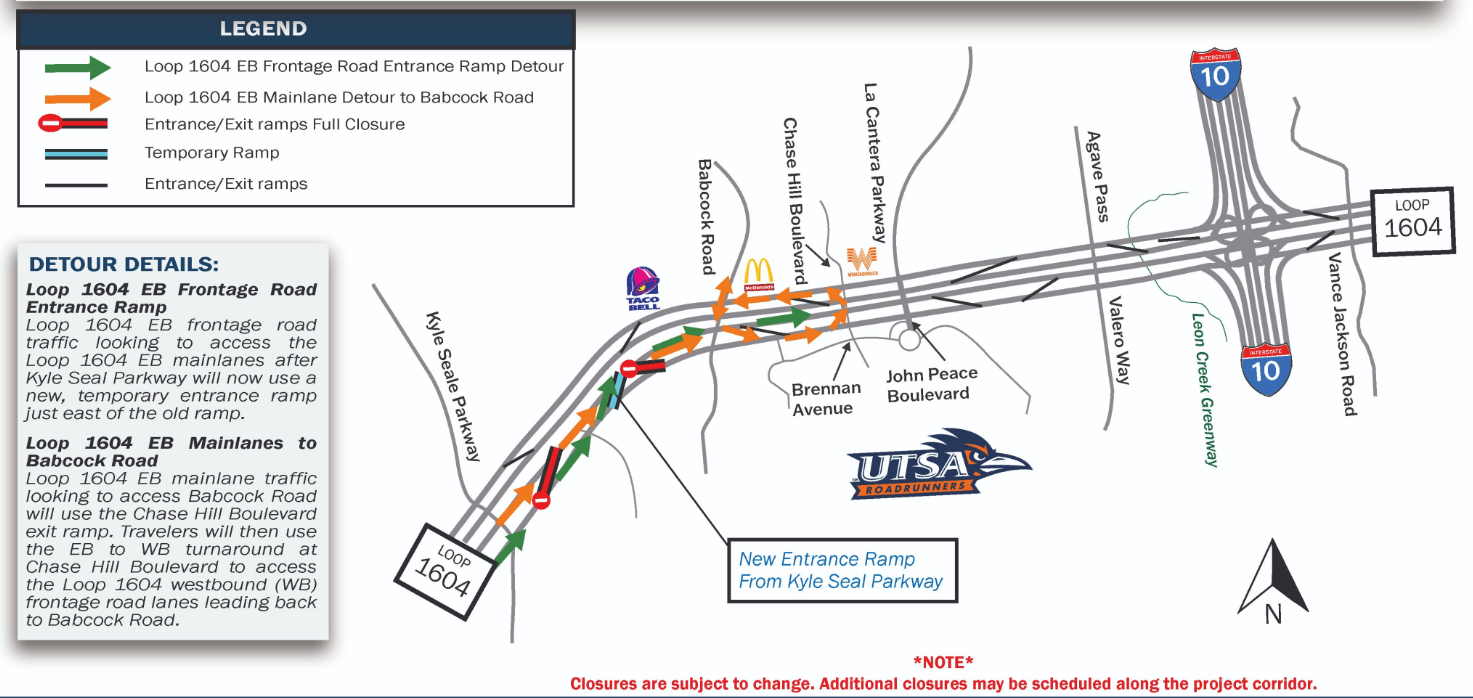 TxDOT to close two major ramps on Loop 1604 through this summer