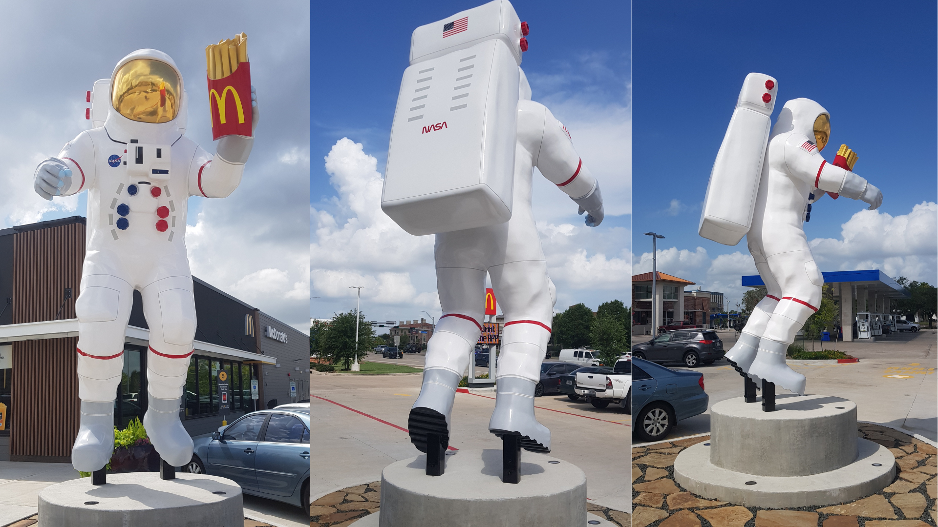 McDonald's moonman: Apollo astronaut statue erected at Houston-area  restaurant