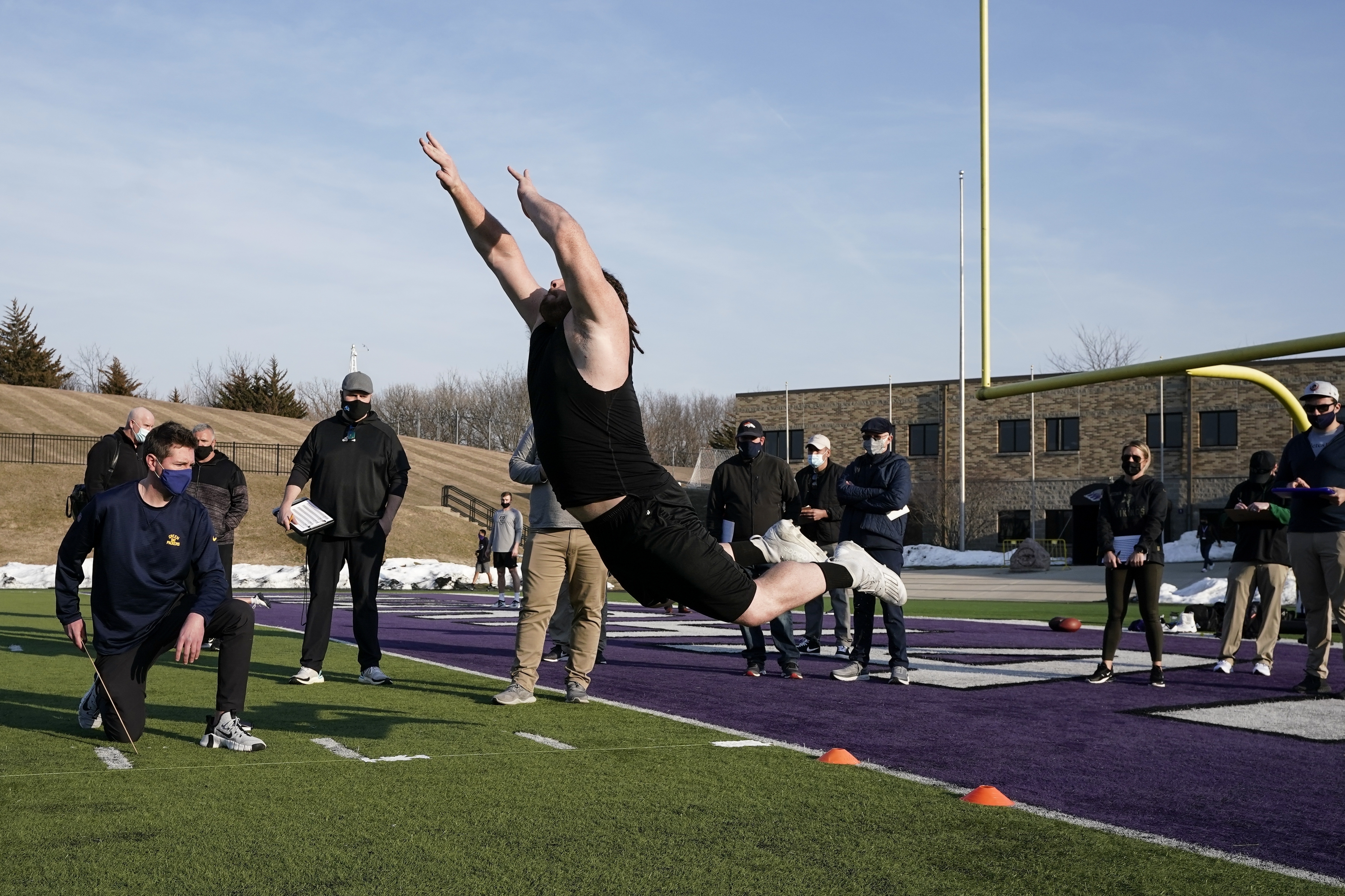 UW-Whitewater's Quinn 'The Gut' Meinerz is the hit of the Senior Bowl