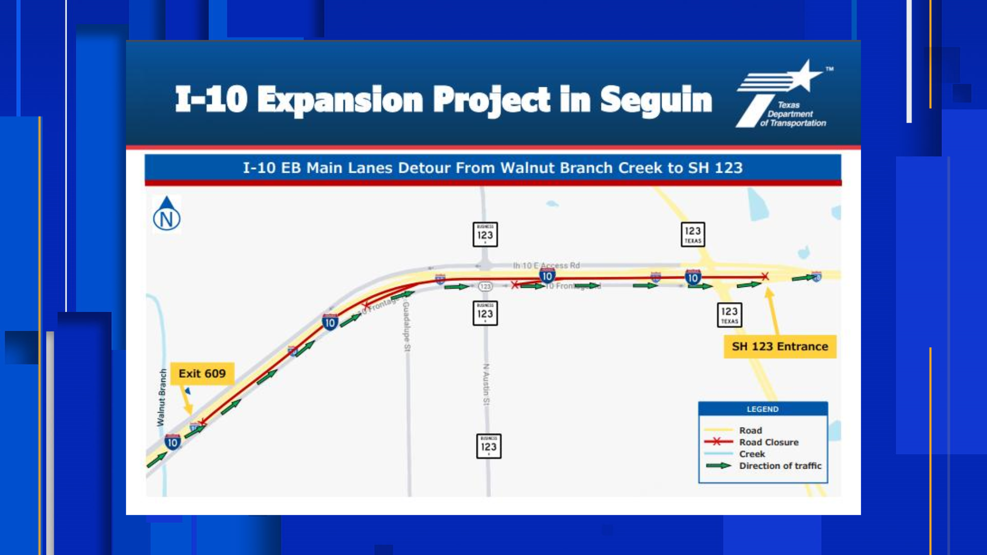 TRAFFIC ALERT: Road closure on I-10 East this weekend in Seguin