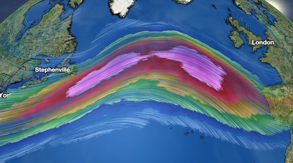 Nearly 750 mph! Trans-Atlantic flights get extra push from strong jet stream