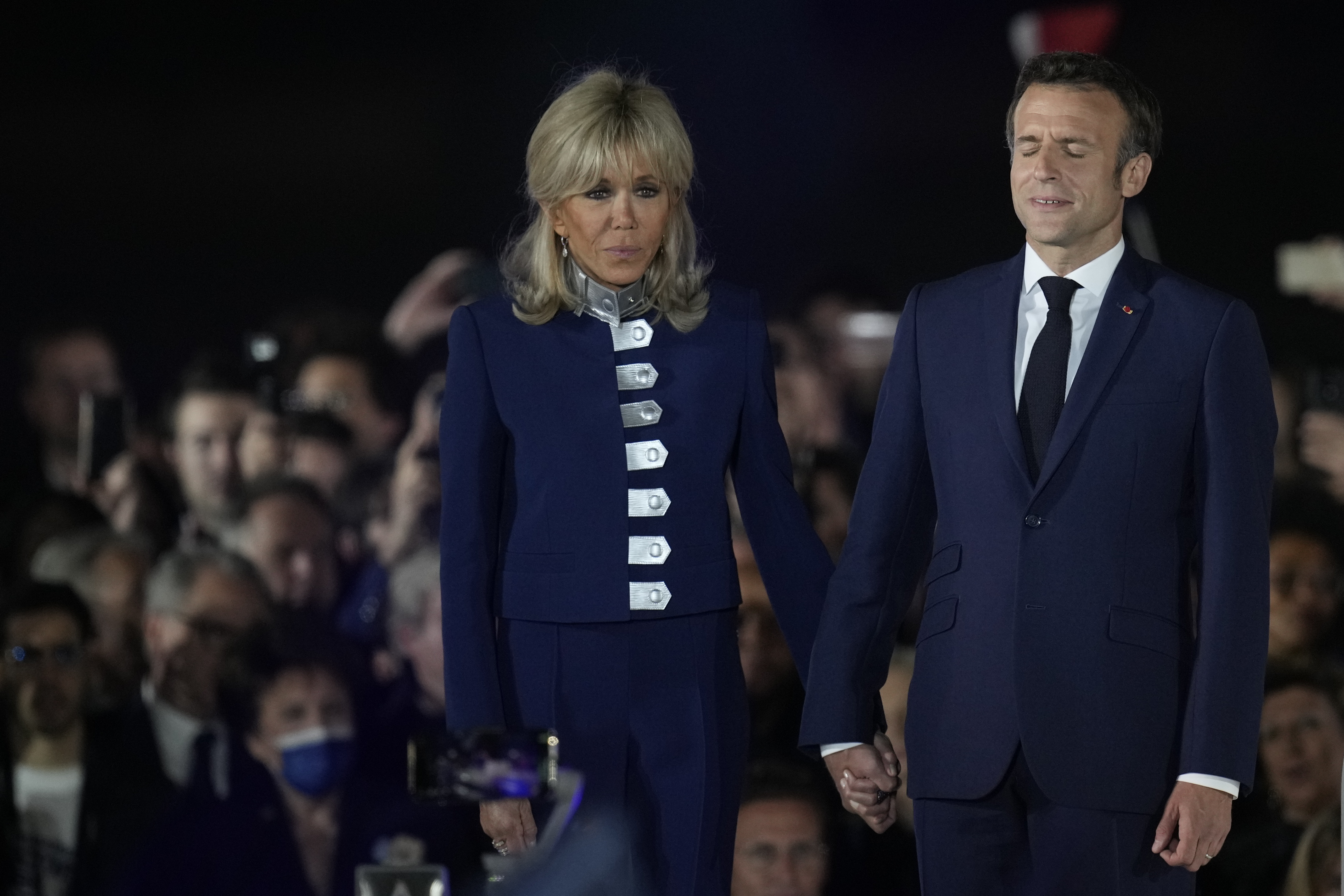 Allez les Bleus! Brigitte Macron Twins with the Winning World Cup