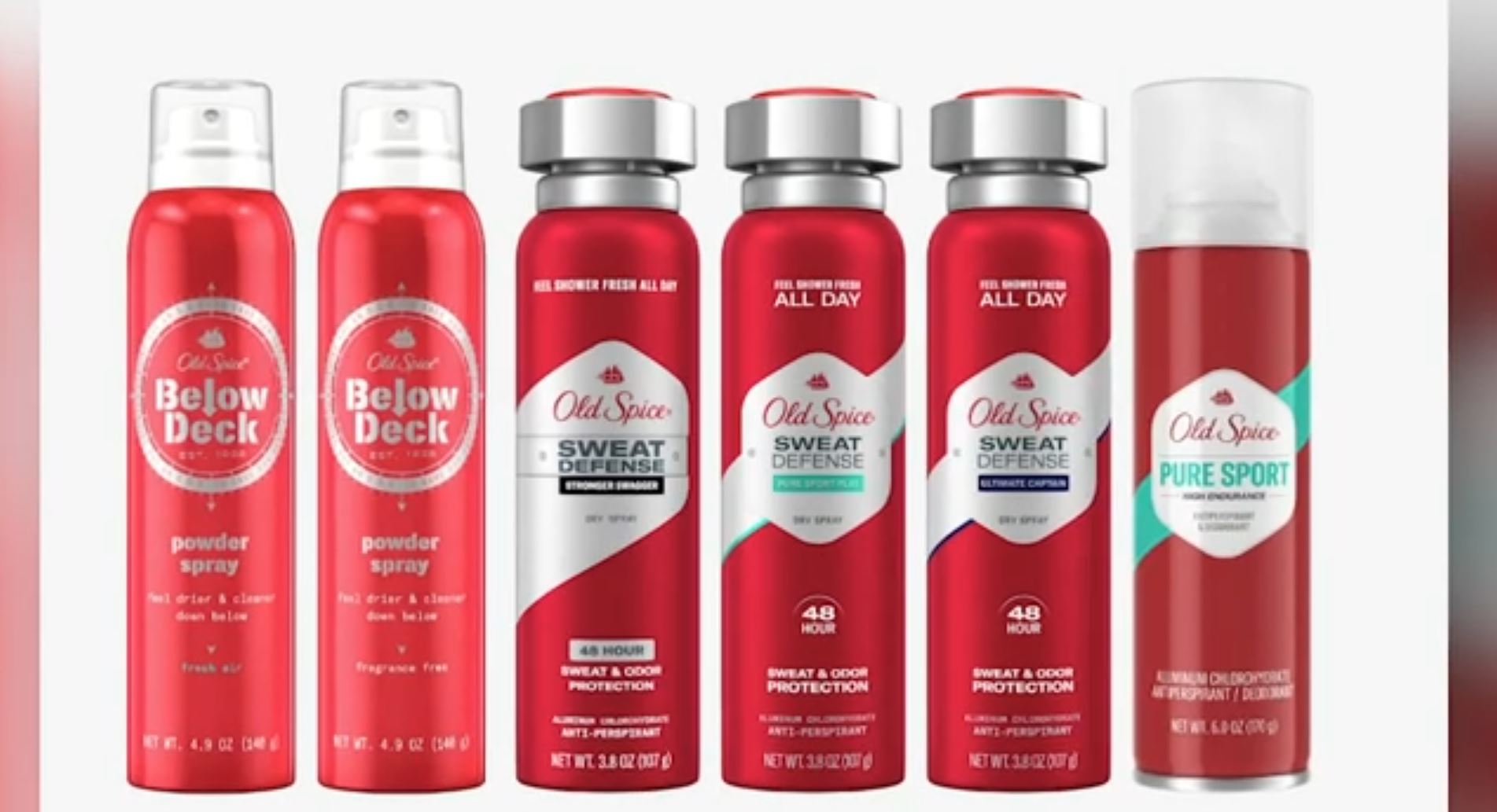 Spice, Secret deodorant sprays recalled