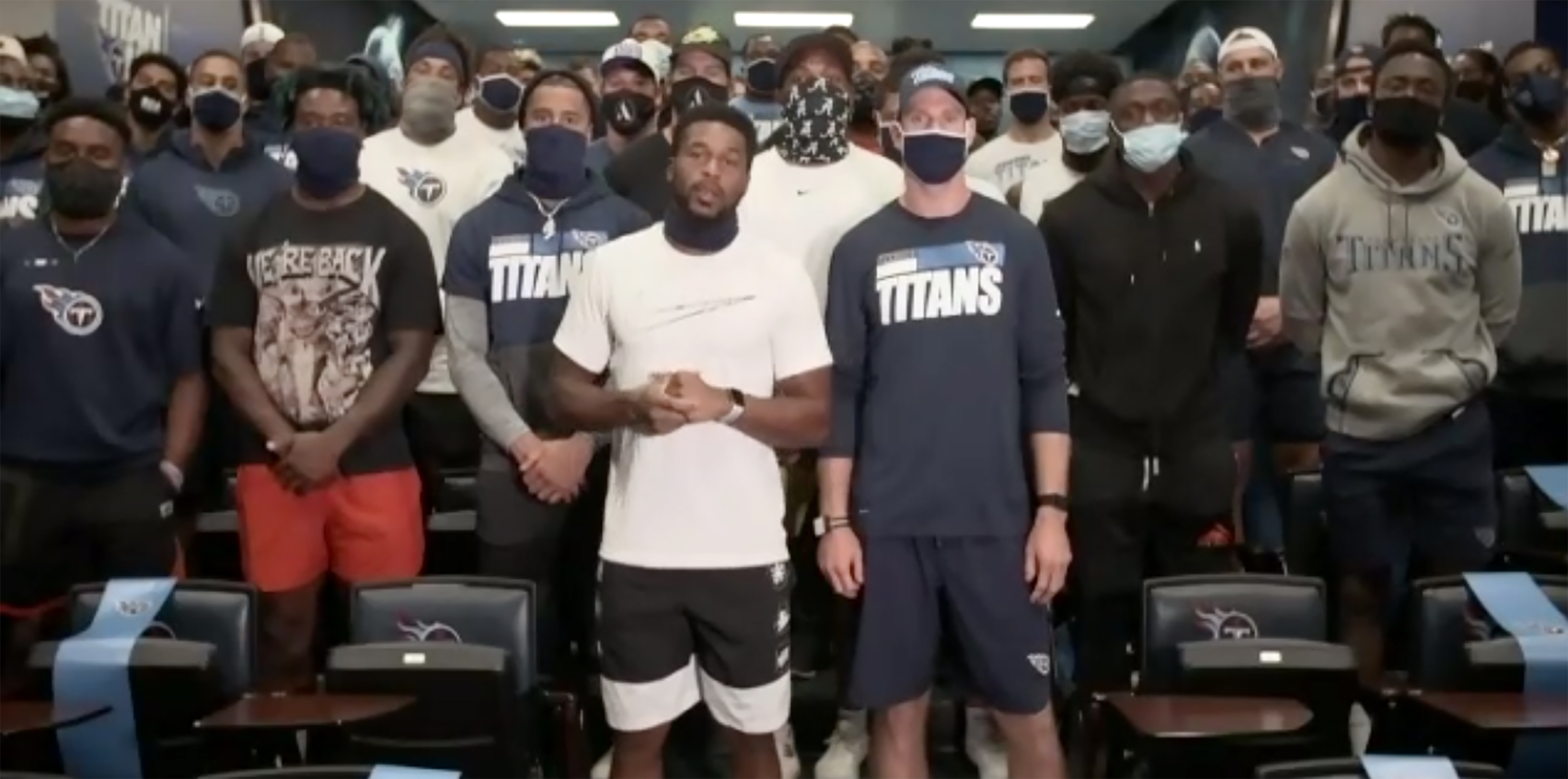 No football talk as Titans safety sticks to racial injustice