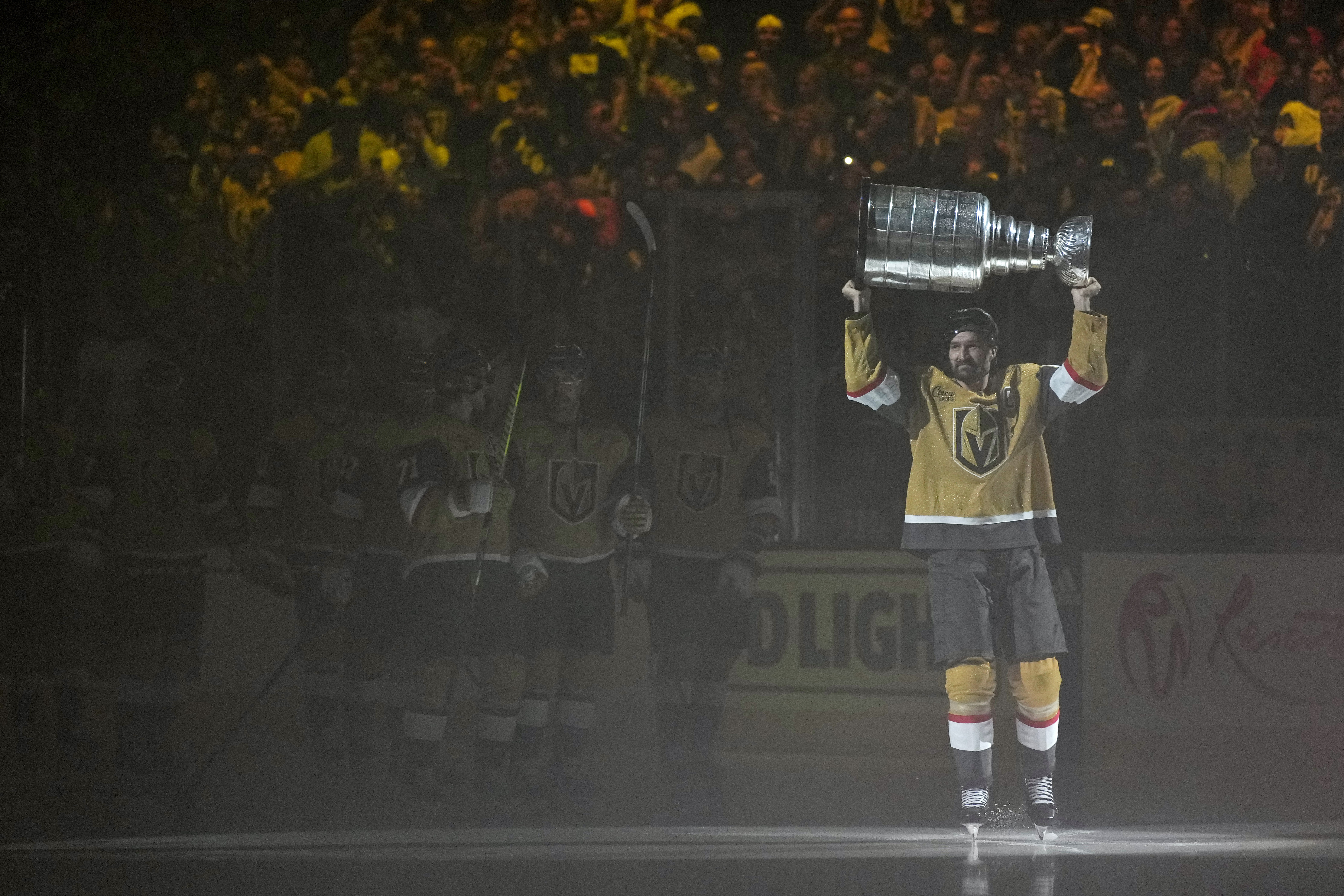 Golden Knights raise Stanley Cup championship banner before season opener