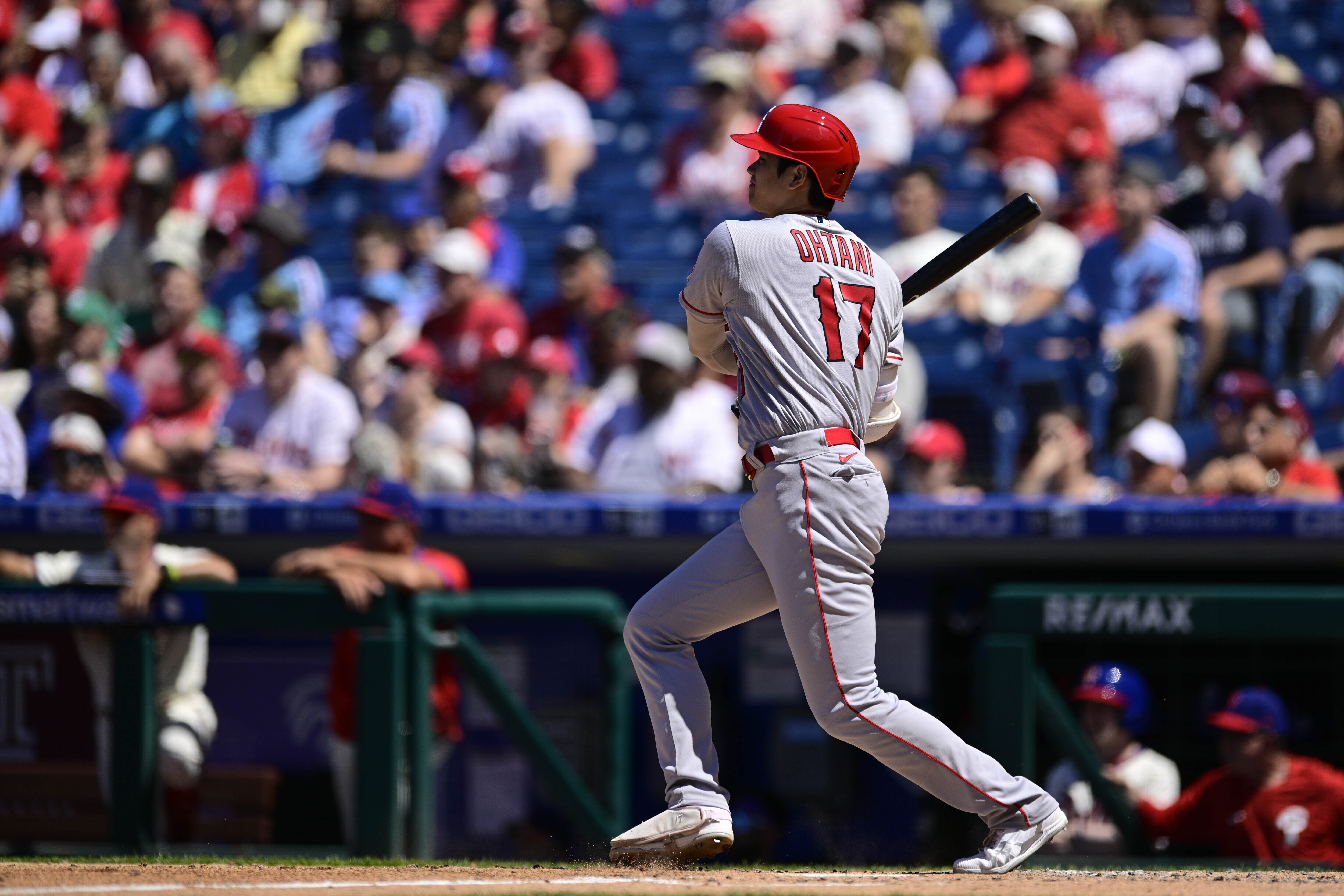 Philadelphia Phillies' Bryson Stott is doused by teammates after hitting a  walk-off three run home run during the ninth inning of a baseball game off  Los Angeles Angels' Jimmy Herget, Sunday, June