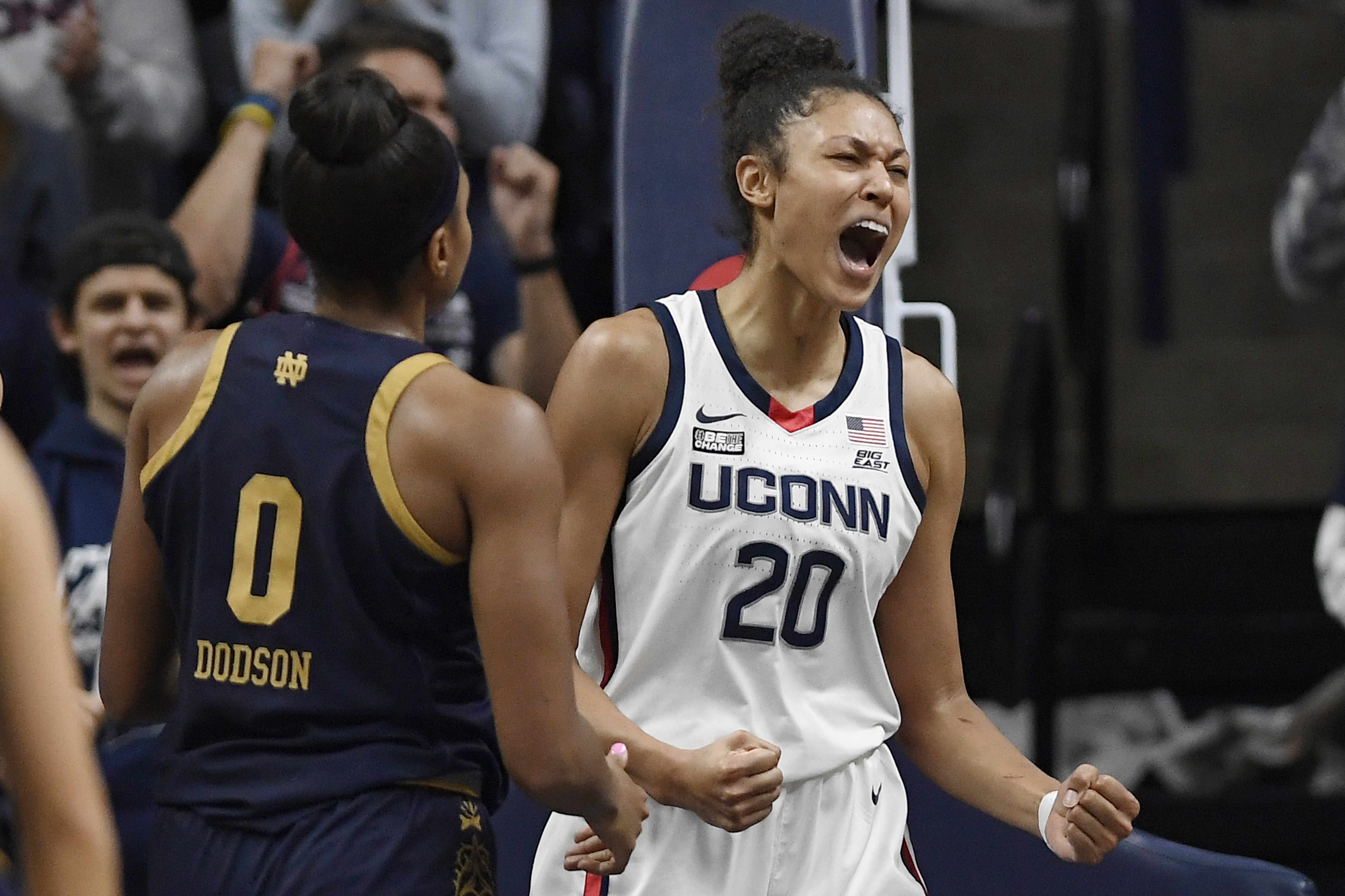 bueckers scores 22 but injured in uconn win over irish