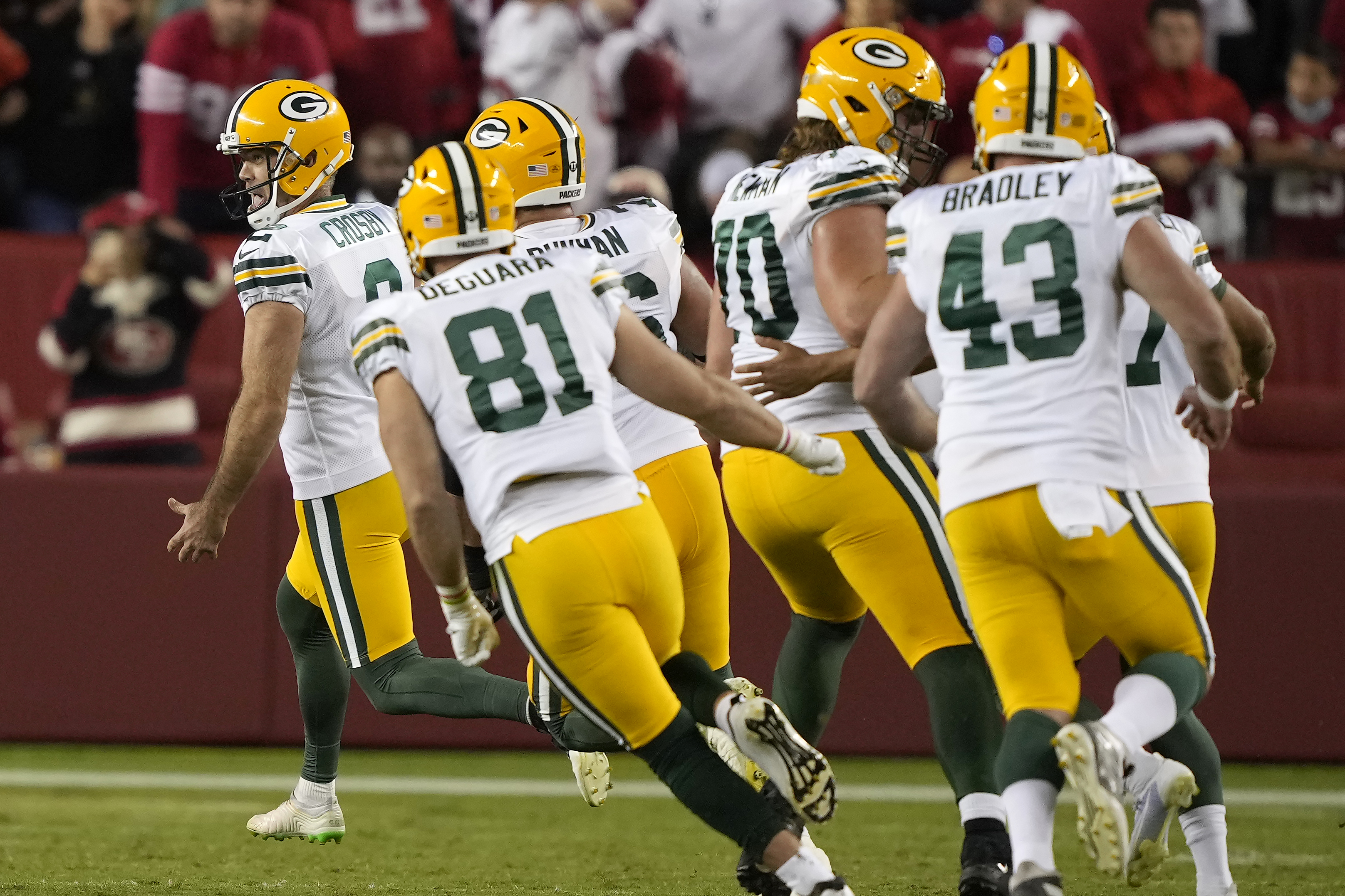 Crosby nails FG as time expires, puts Packers over 49ers 30-28