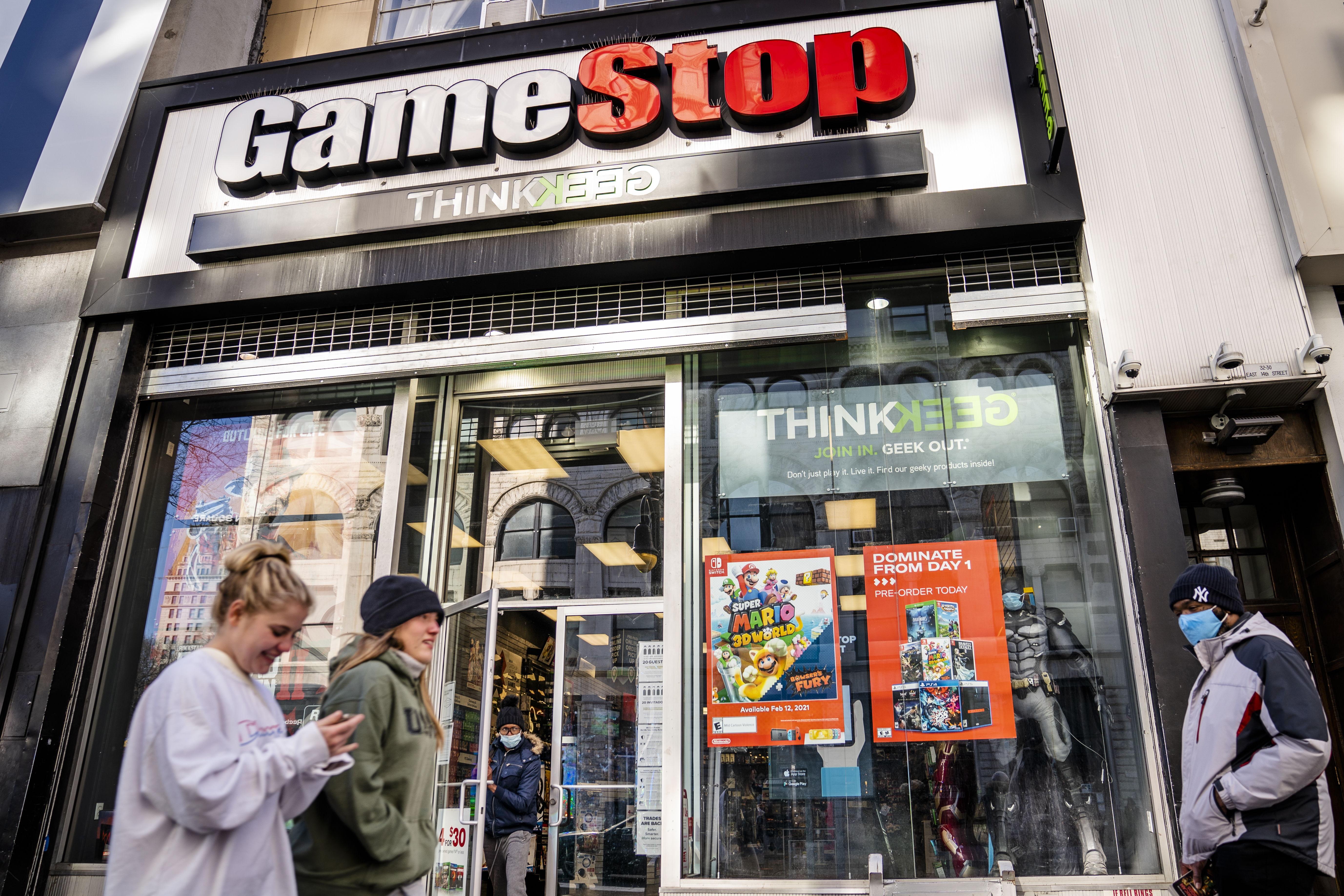 GameStop shares double after tumbling for much of February