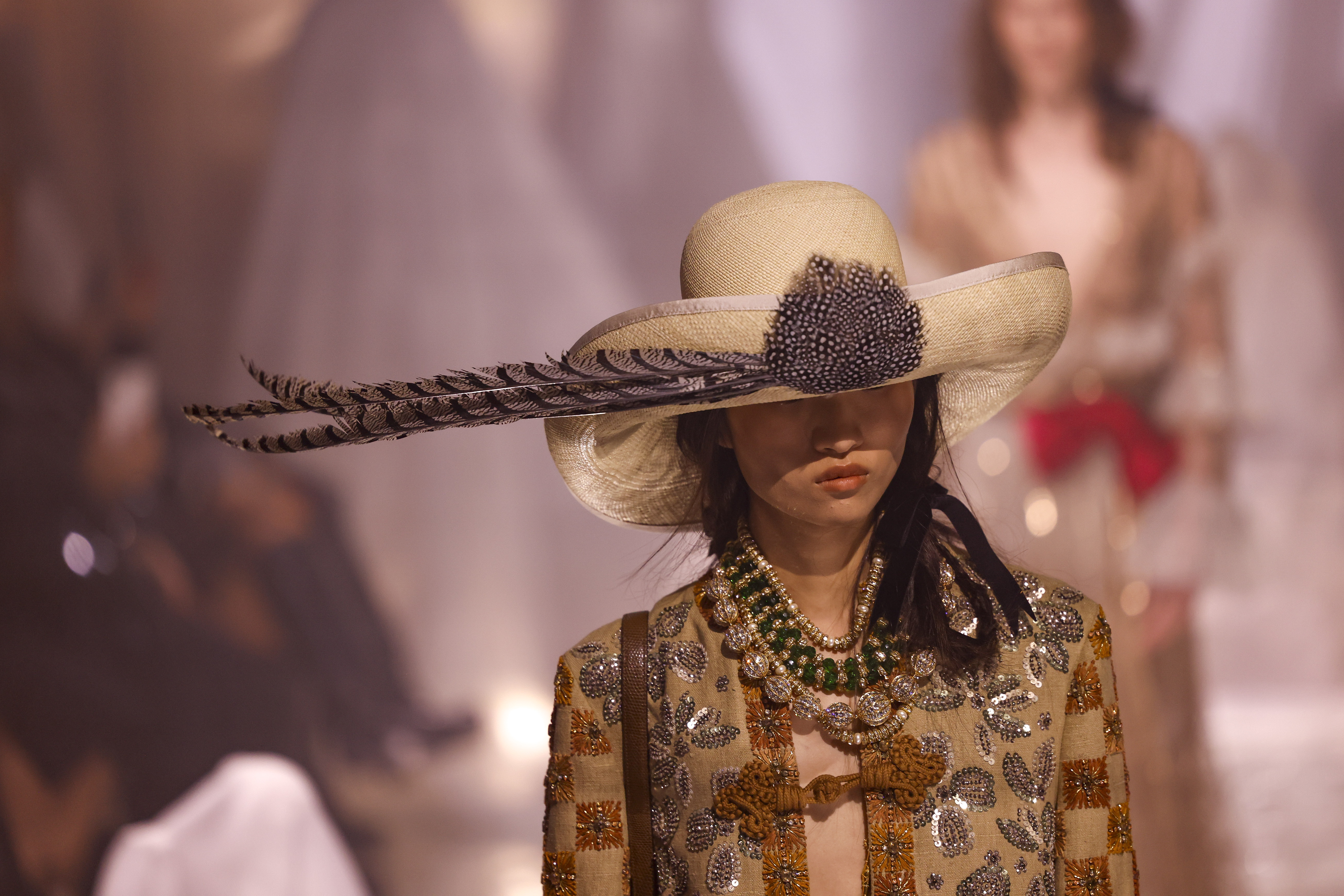 Valentino's new designer puts on maximalist Paris ready-to-wear debut