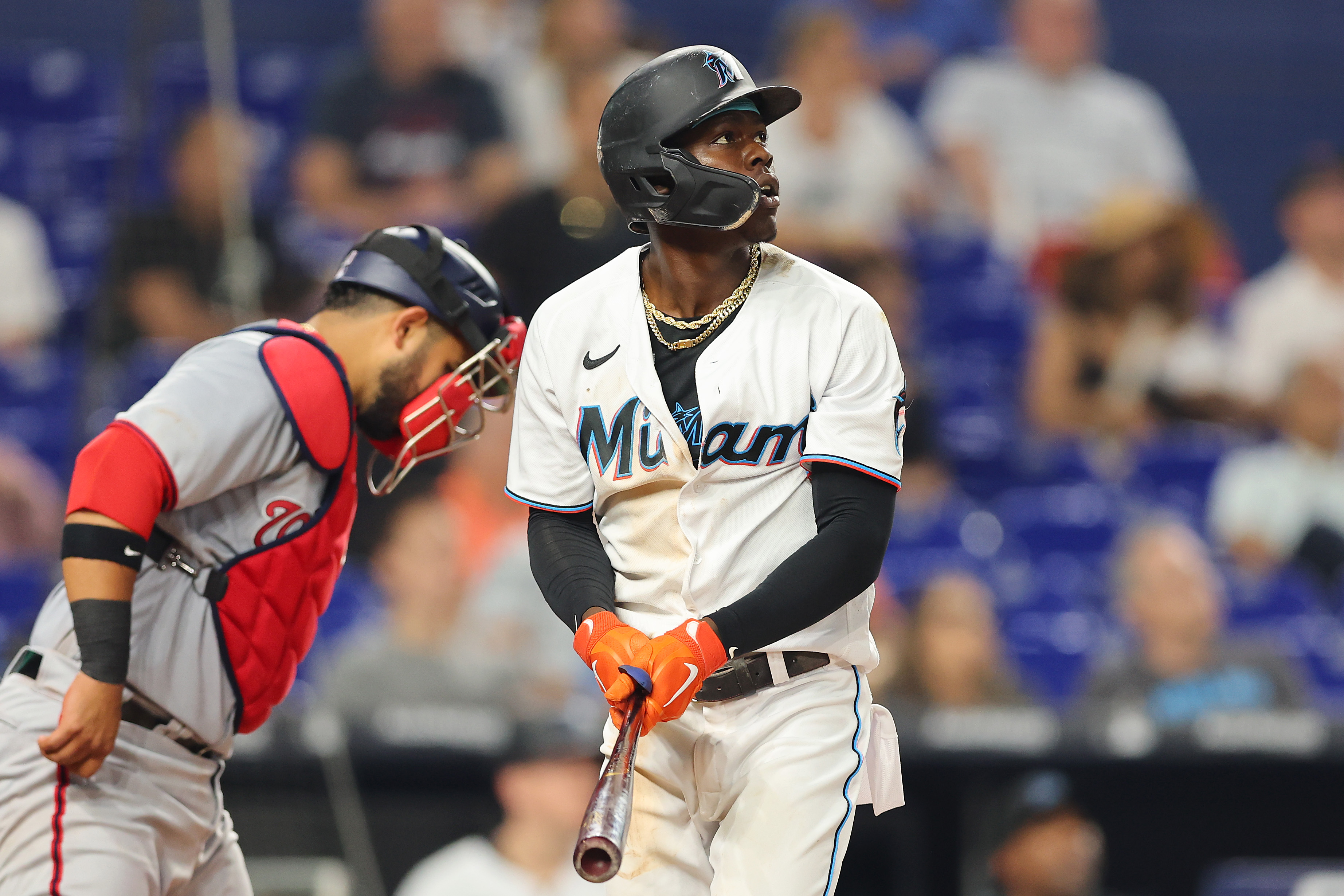 Alcantara retires last 20 batters, Marlins beat Nats 8-2