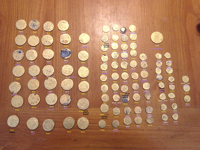 FWC recovers 37 gold coins stolen from 1715 fleet shipwrecks