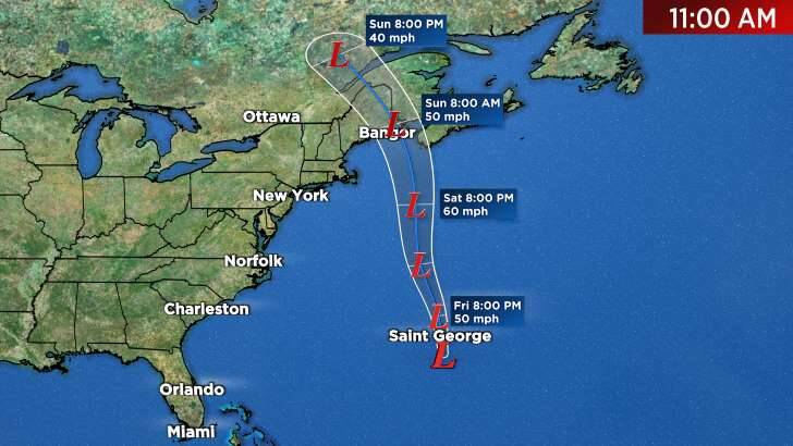 Philippe becomes post-tropical storm posing New England flash flooding risk  this weekend