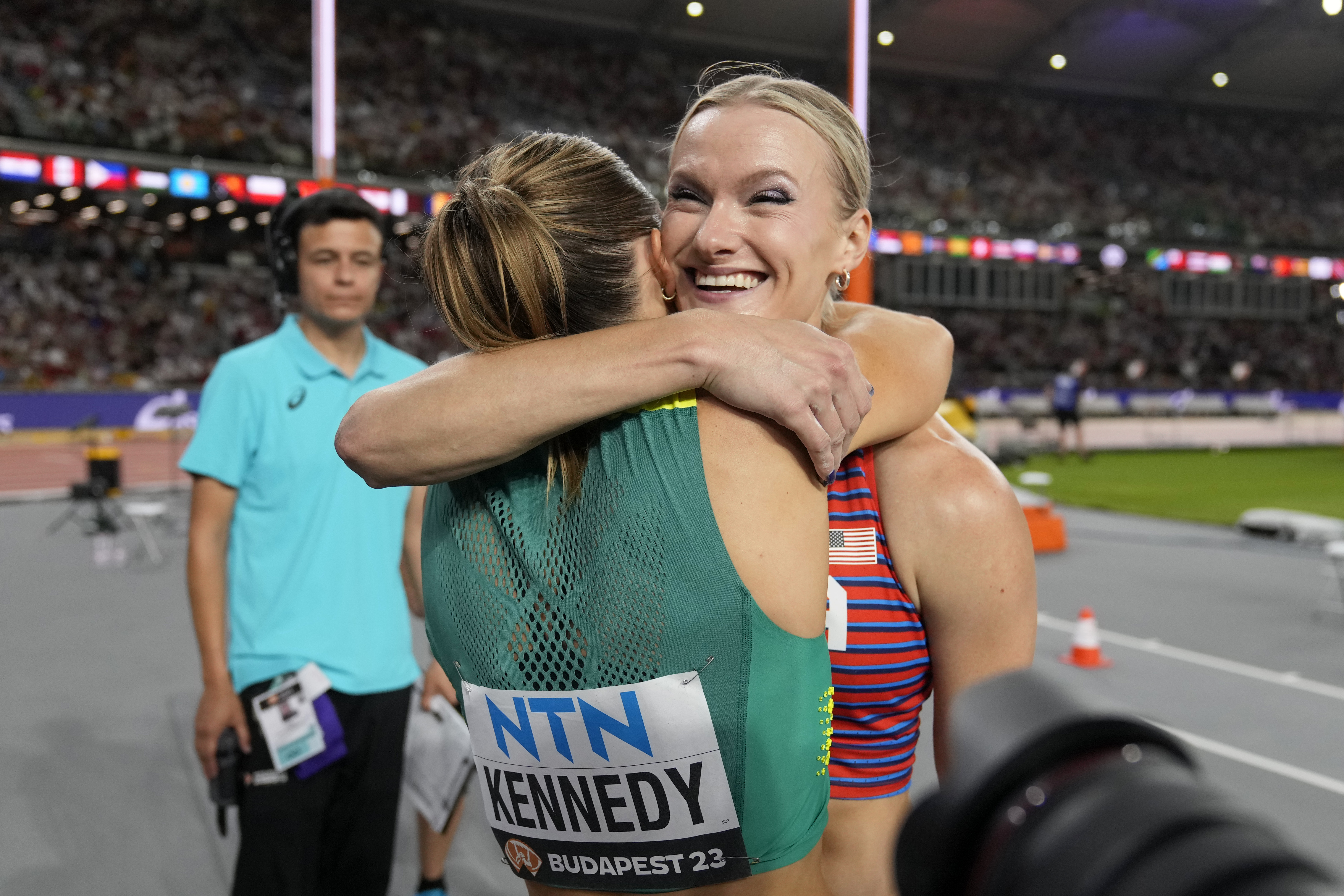 Australia's Nina Kennedy shares pole vault gold at world