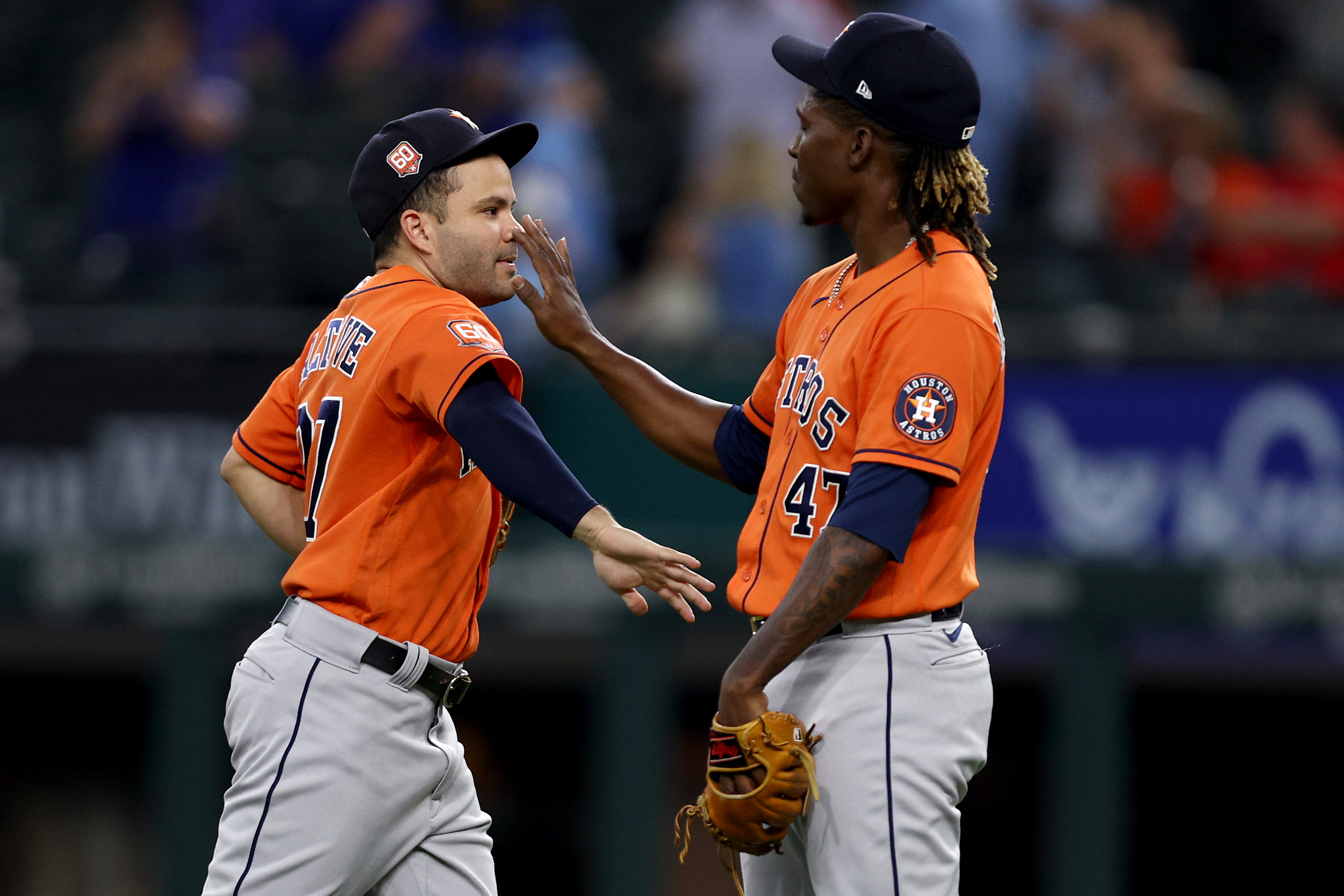 Houston Astros center fielder Chas McCormick makes a diving catch on a  drive from Texas Rangers