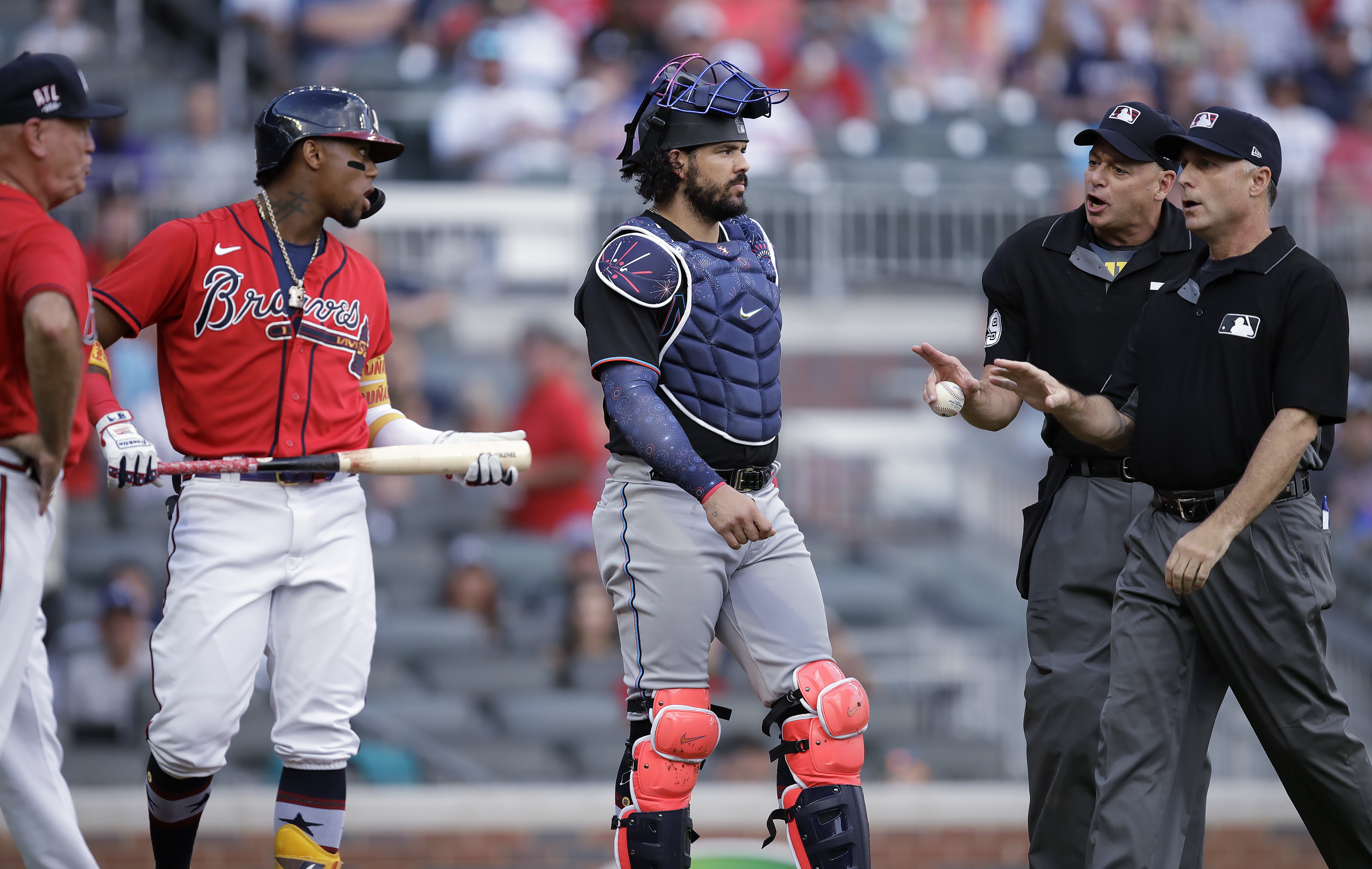 Fried's pinch-hit single lifts Braves past Marlins 8-7 in 10