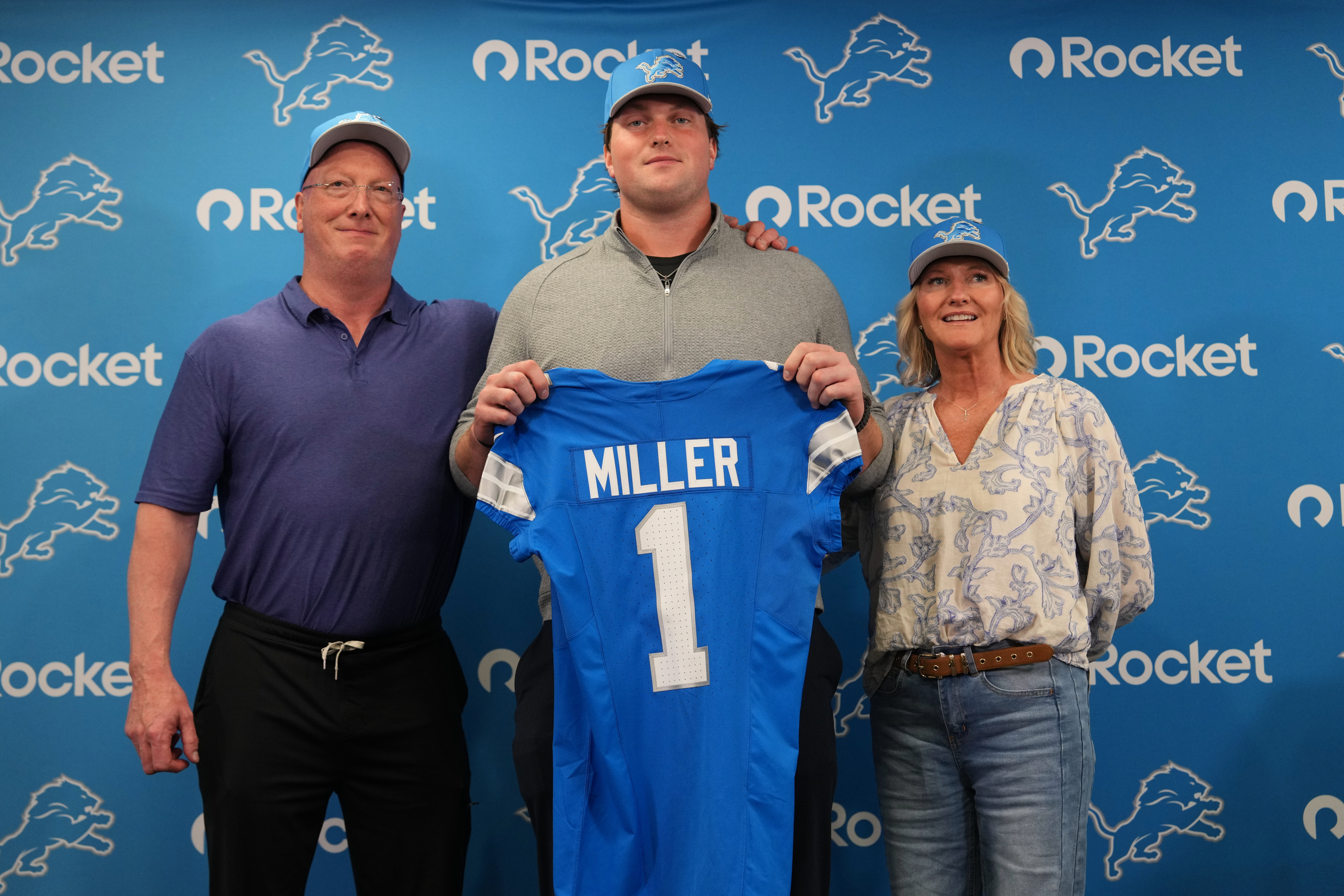 Detroit Lions introduce first-round pick Blake Miller after 