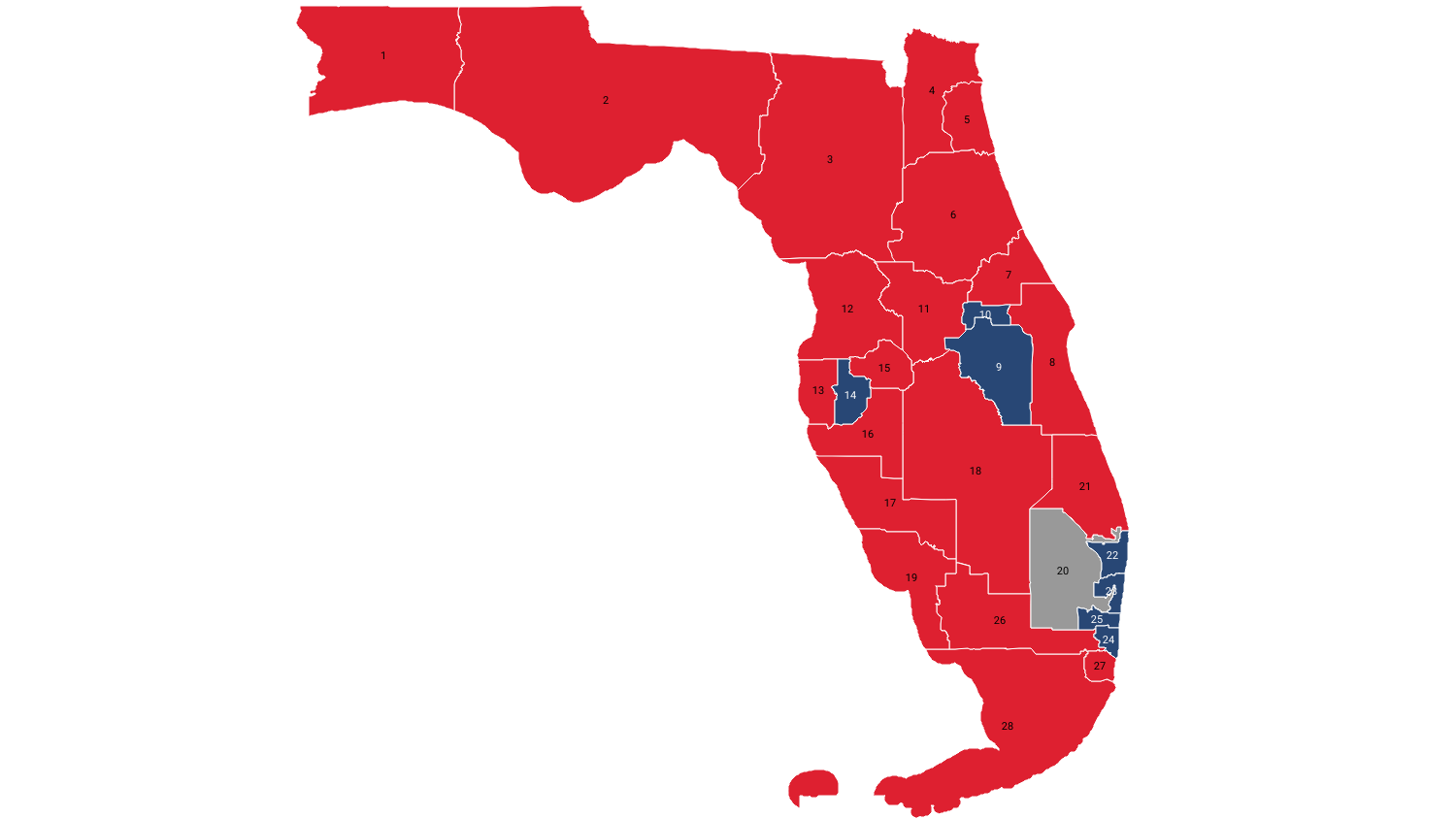 Florida Redistricting Reshapes House Power