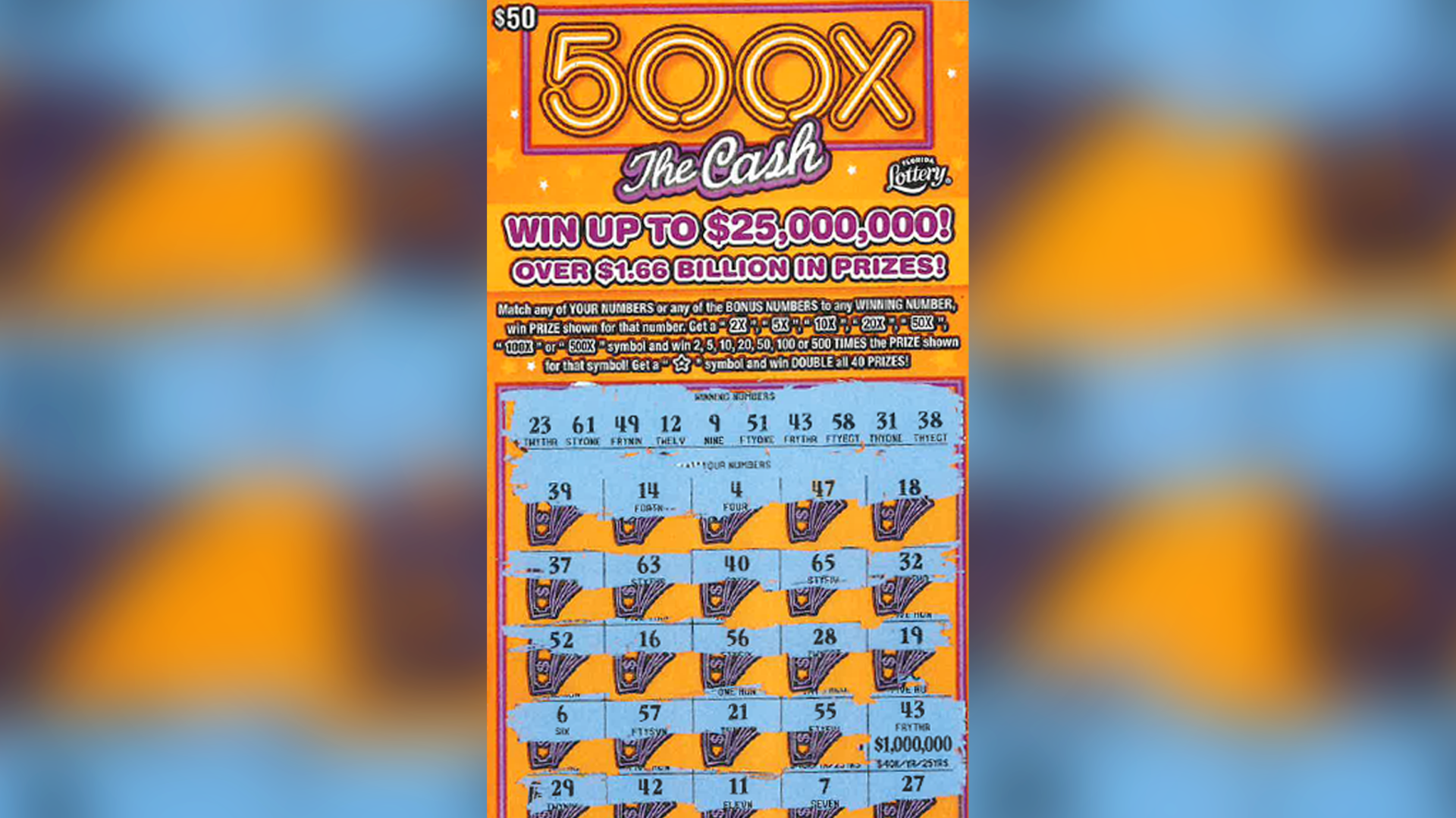 Osceola County man wins $1M prize playing Florida Lottery scratch