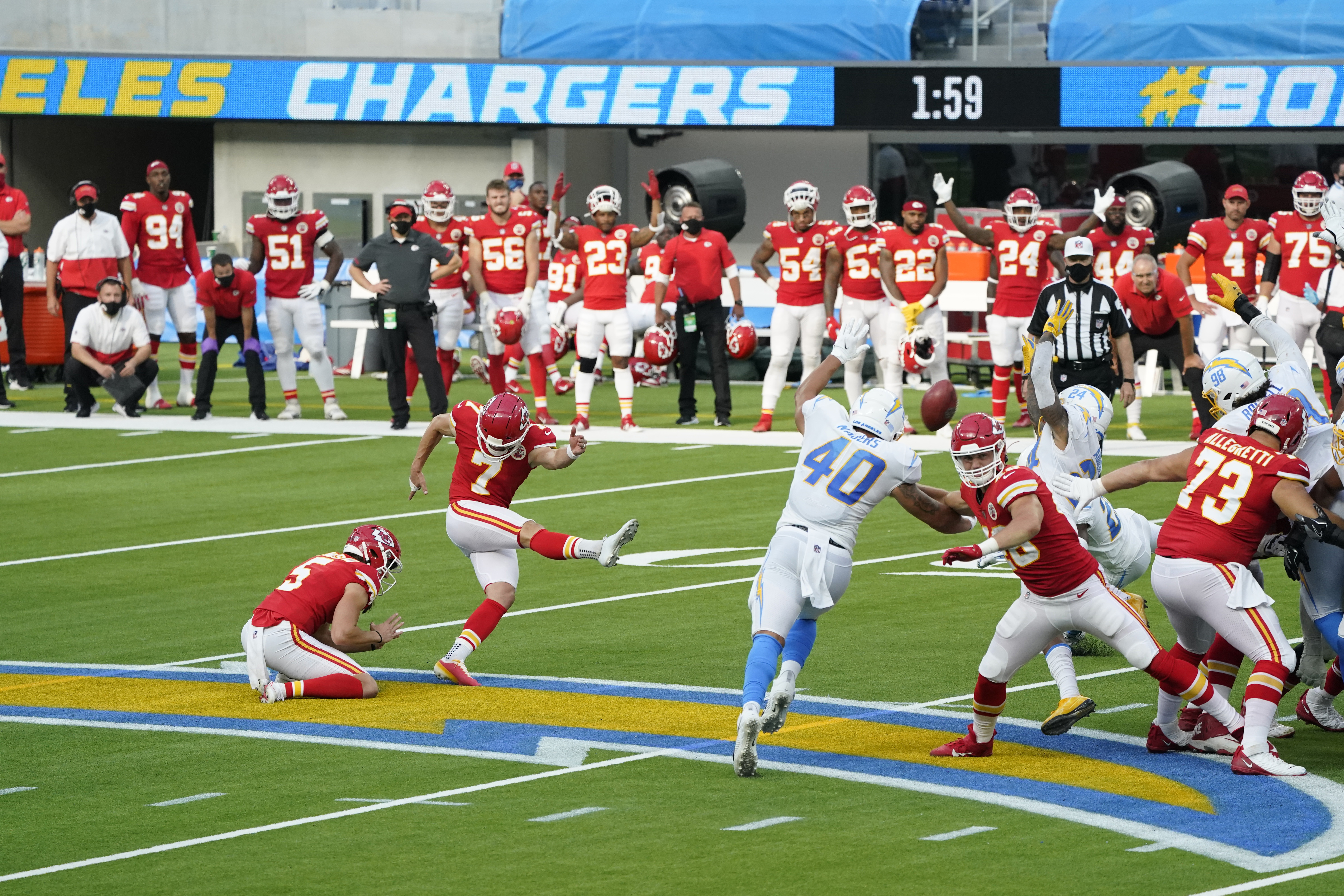 New Chiefs kicker Harrison Butker was better from distance in