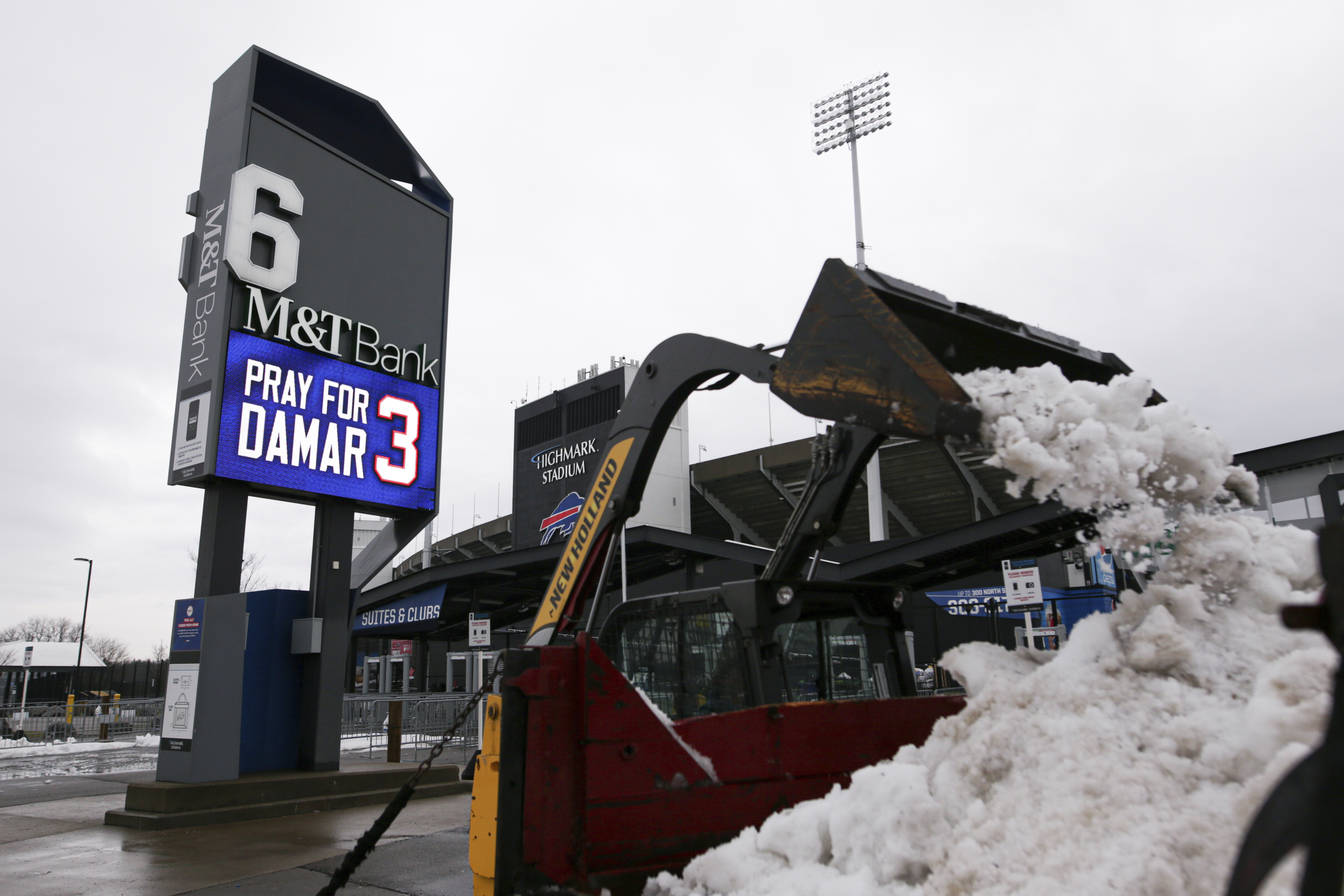 Love for Damar sign outside of the Bills Store at Highmark Stadium - 2022  Buffalo Bills - Bills Fans