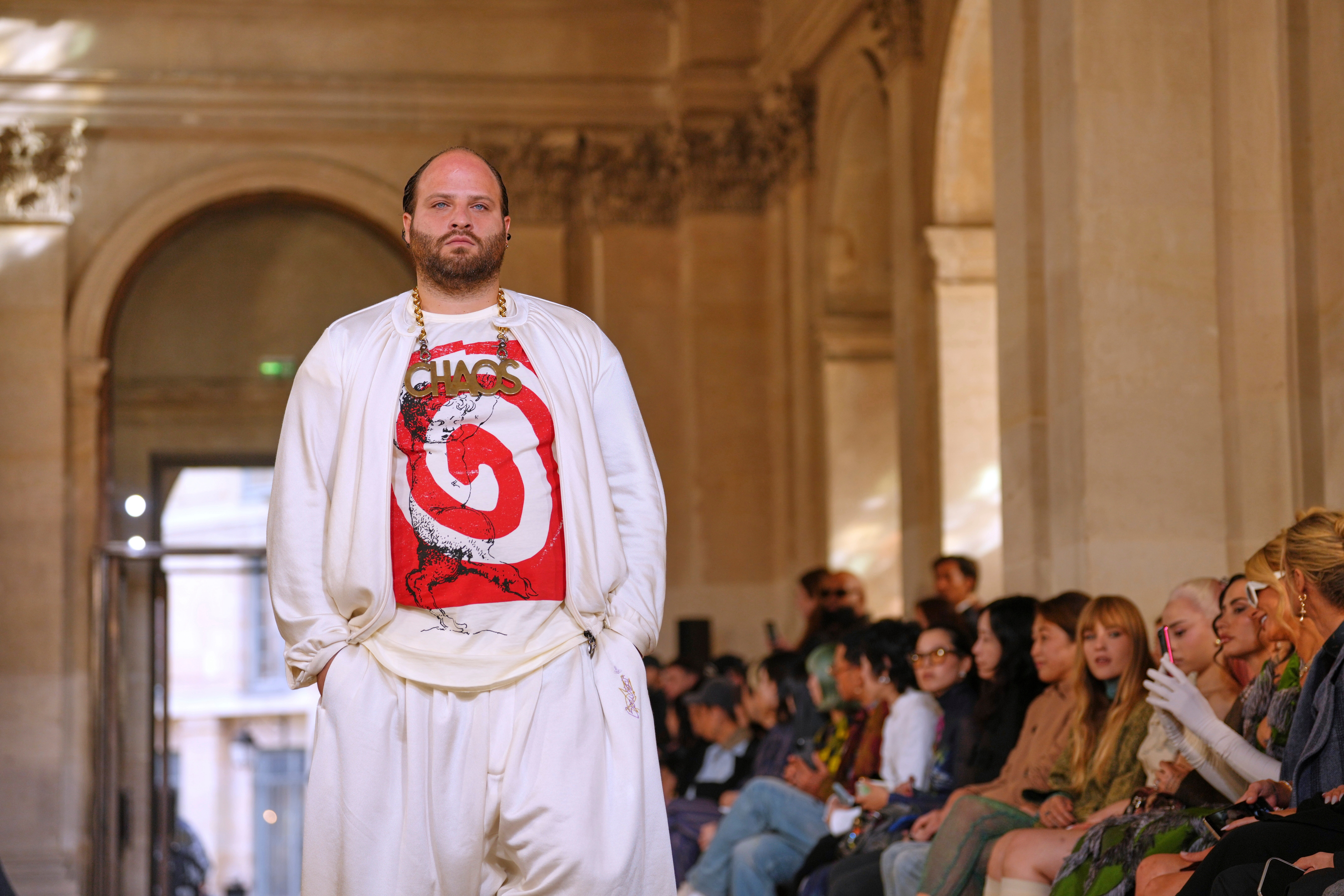 Vivienne Westwood brings beauty from chaos and dying sunflowers in