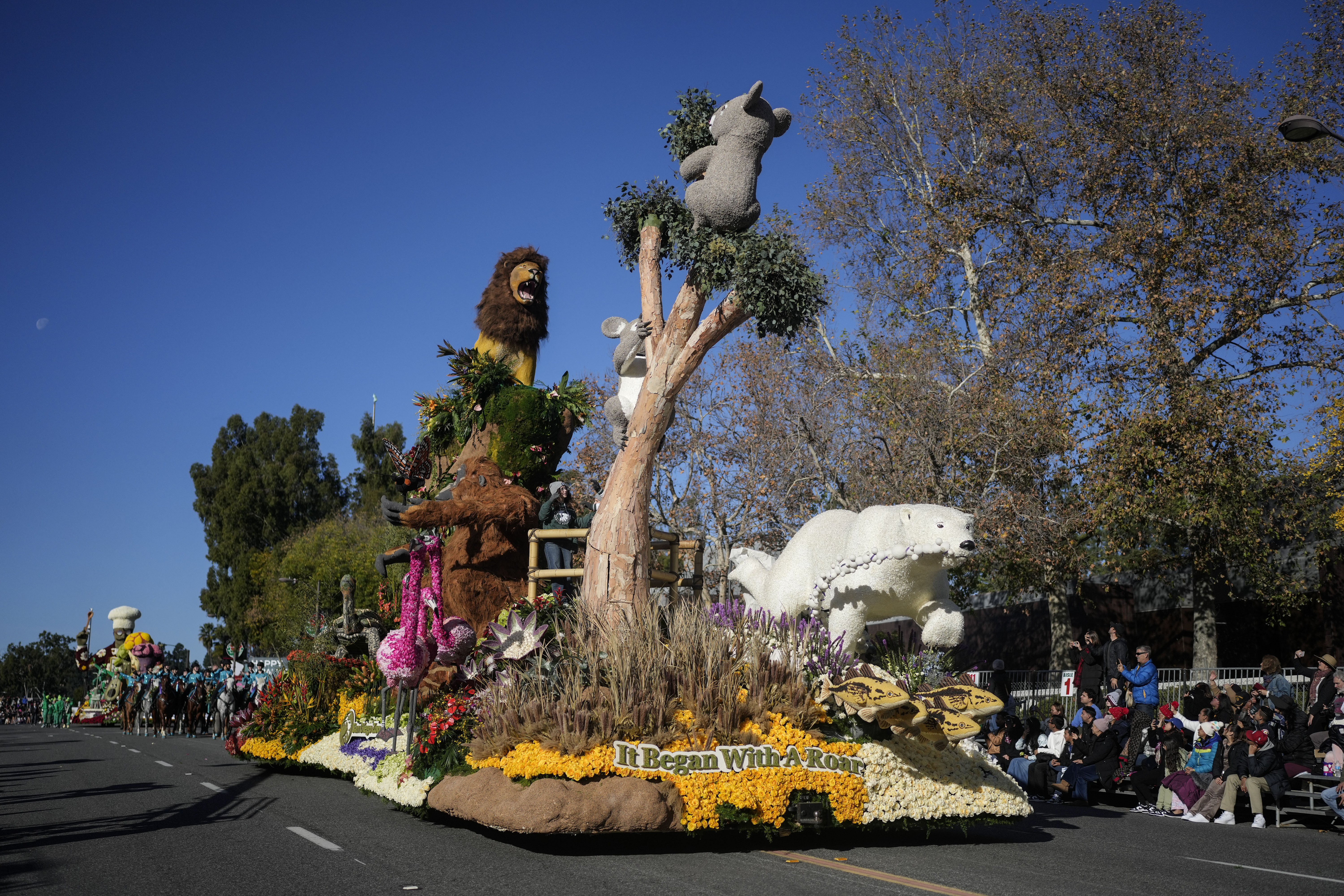 135th Rose Parade boasts floral floats sunny skies as California