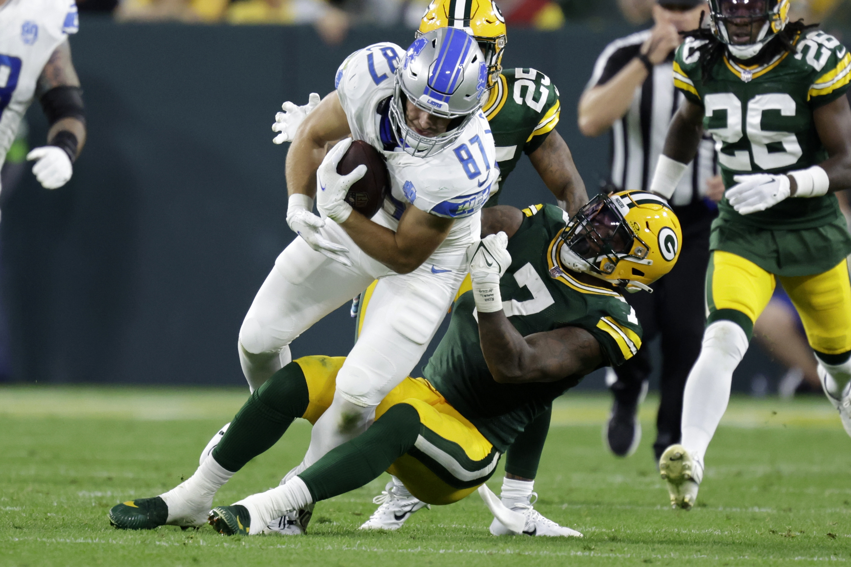 David Montgomery runs wild as Lions beat Packers 34-20 to take early  command of NFC North – The Oakland Press