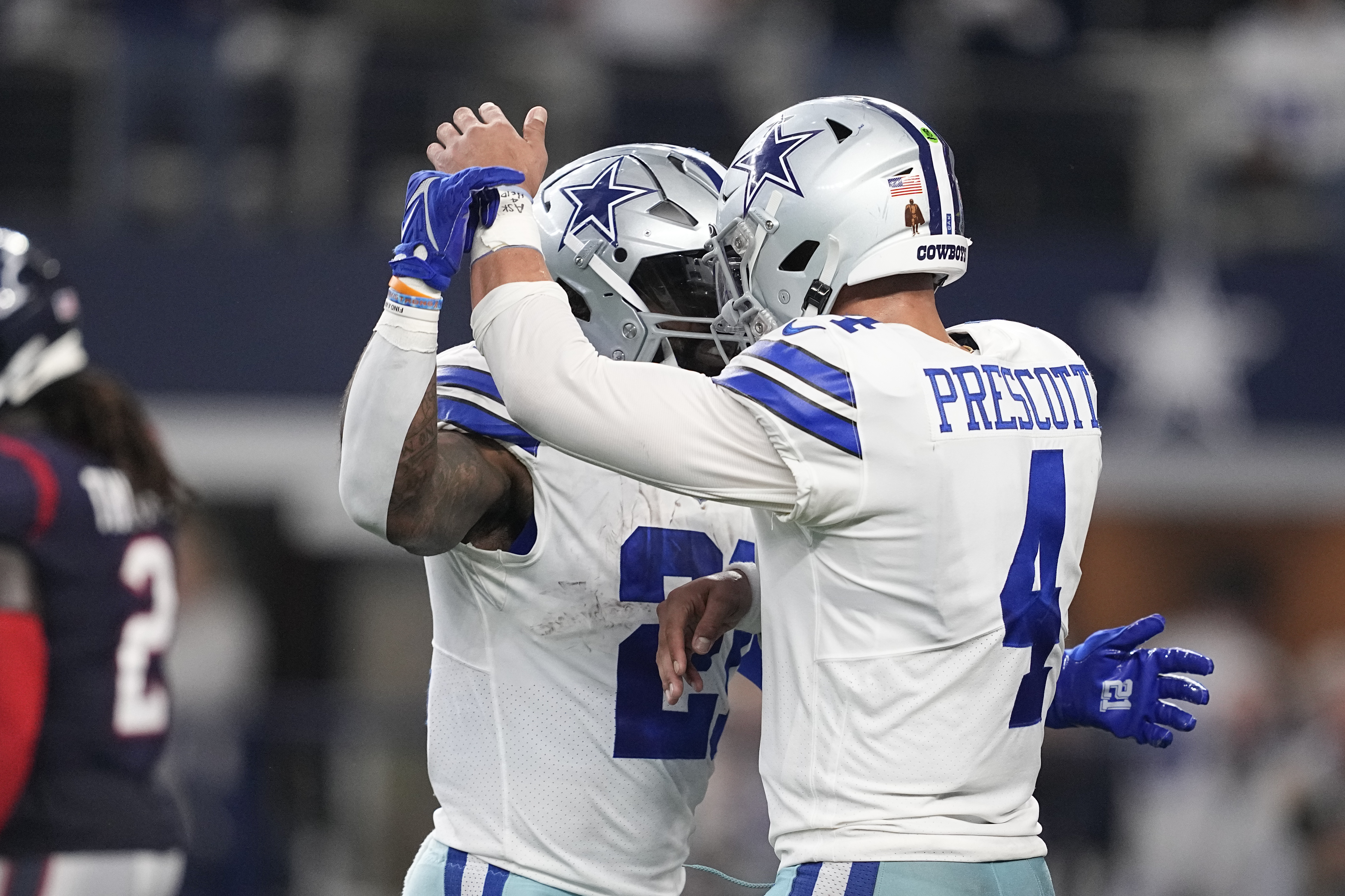 Dallas Cowboys wide receiver Michael Gallup (13) is seen during the first  half of an NFL football game against the Houston Texans, Sunday, Dec. 11,  2022, in Arlington, Texas. Dallas won 27-23. (