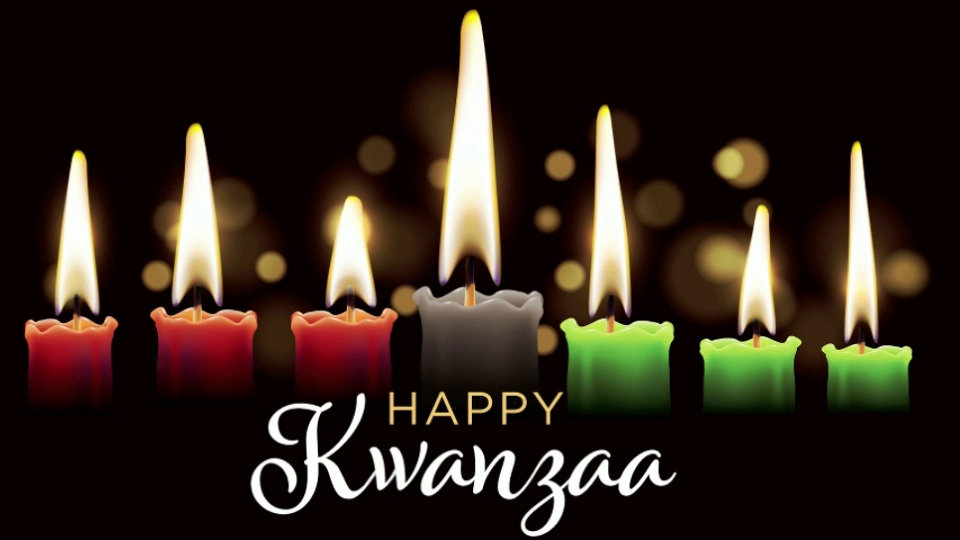 Kwanzaa Seven Principles (Red/Gold) Wrapping Paper