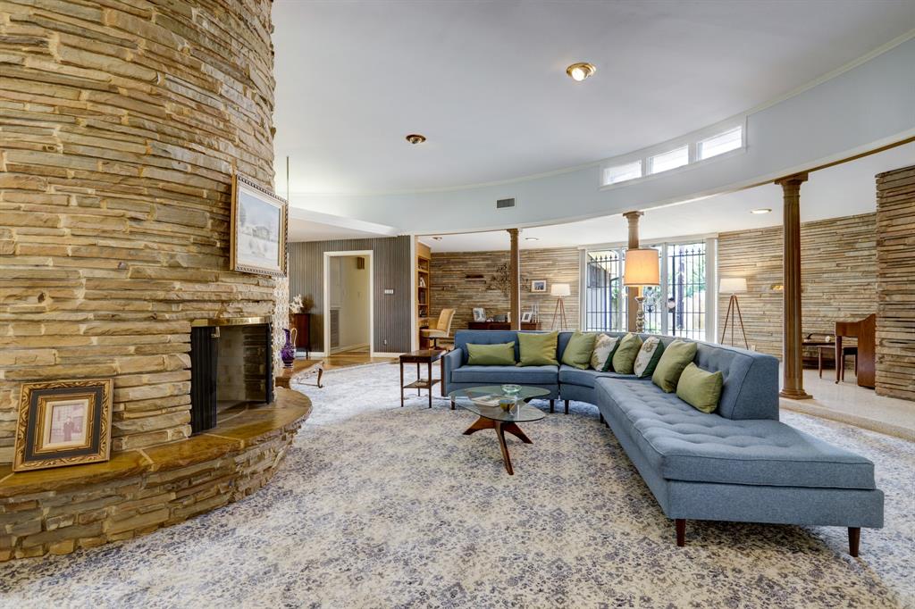 mid century modern sunken living room