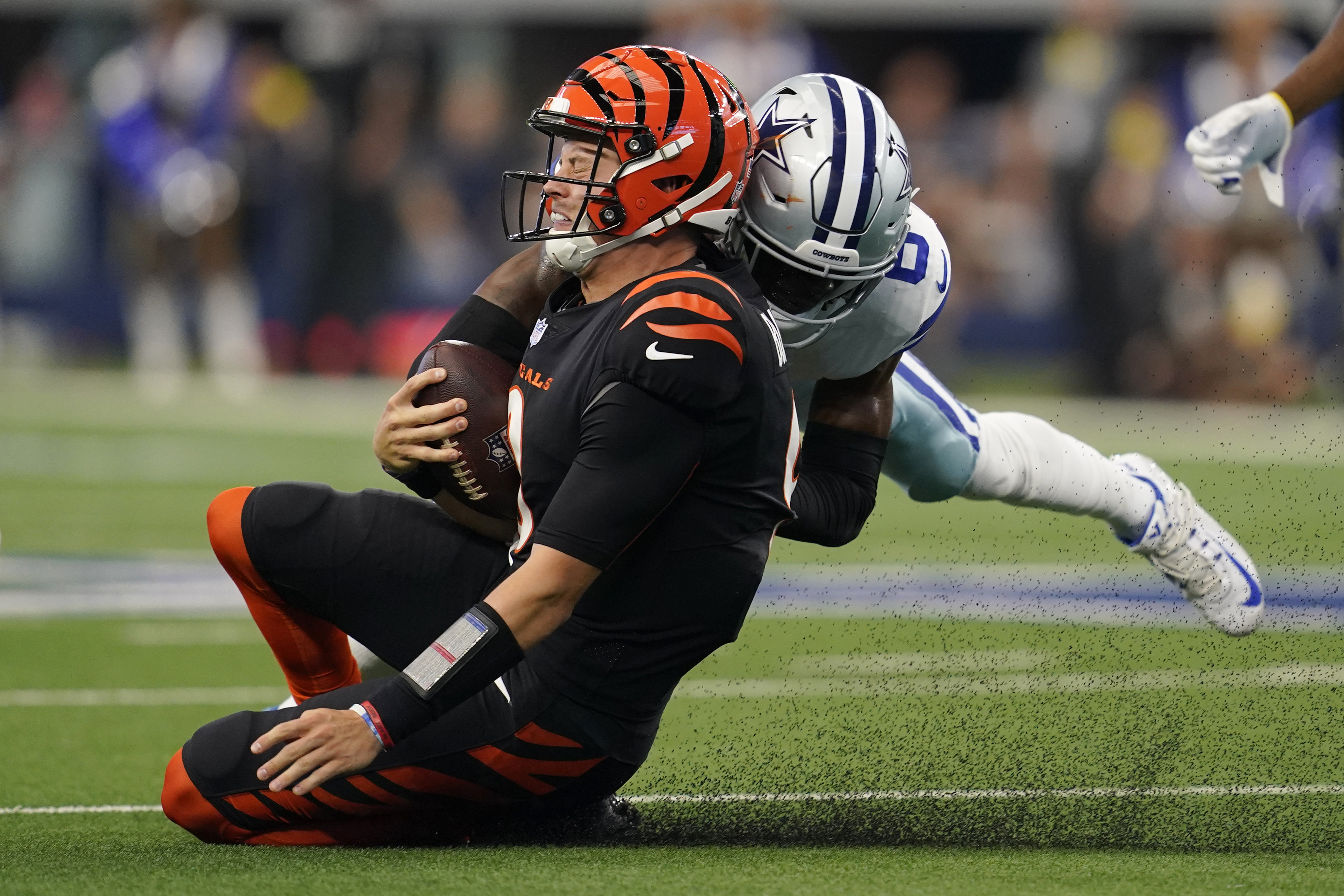 Dallas Cowboys place kicker Brett Maher (19) watches his game winning field  goal during the second half of an NFL football game against the Cincinnati  Bengals Sunday, Sept. 18, 2022, in Arlington