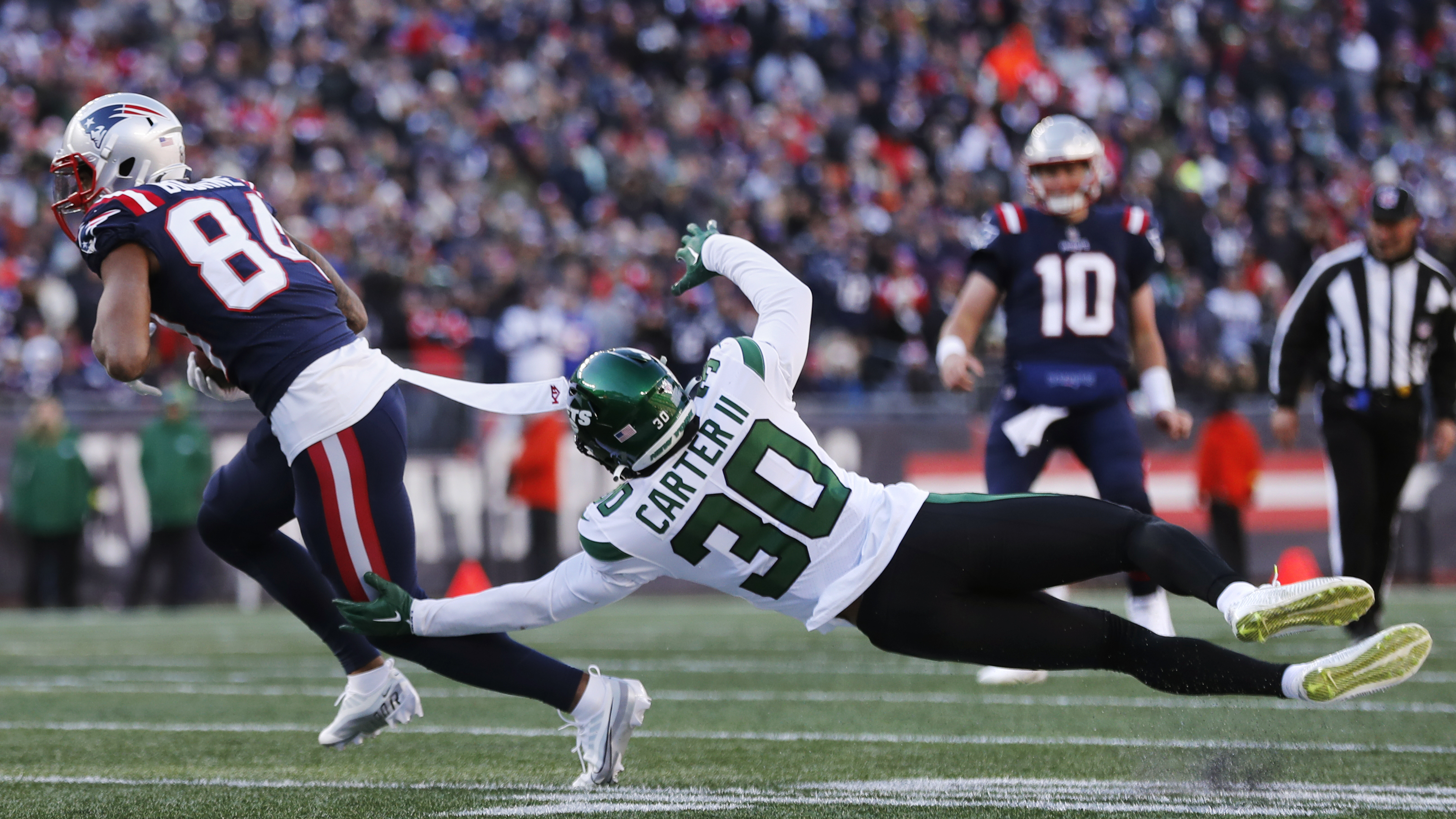 Marcus Jones' late punt return TD lifts Patriots over Jets