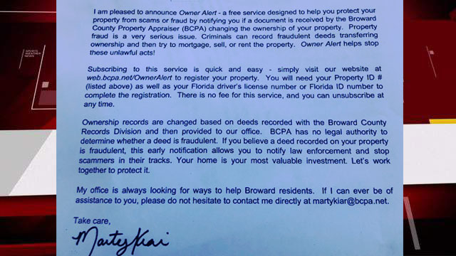 Broward property appraiser offers free new program to prevent title fraud