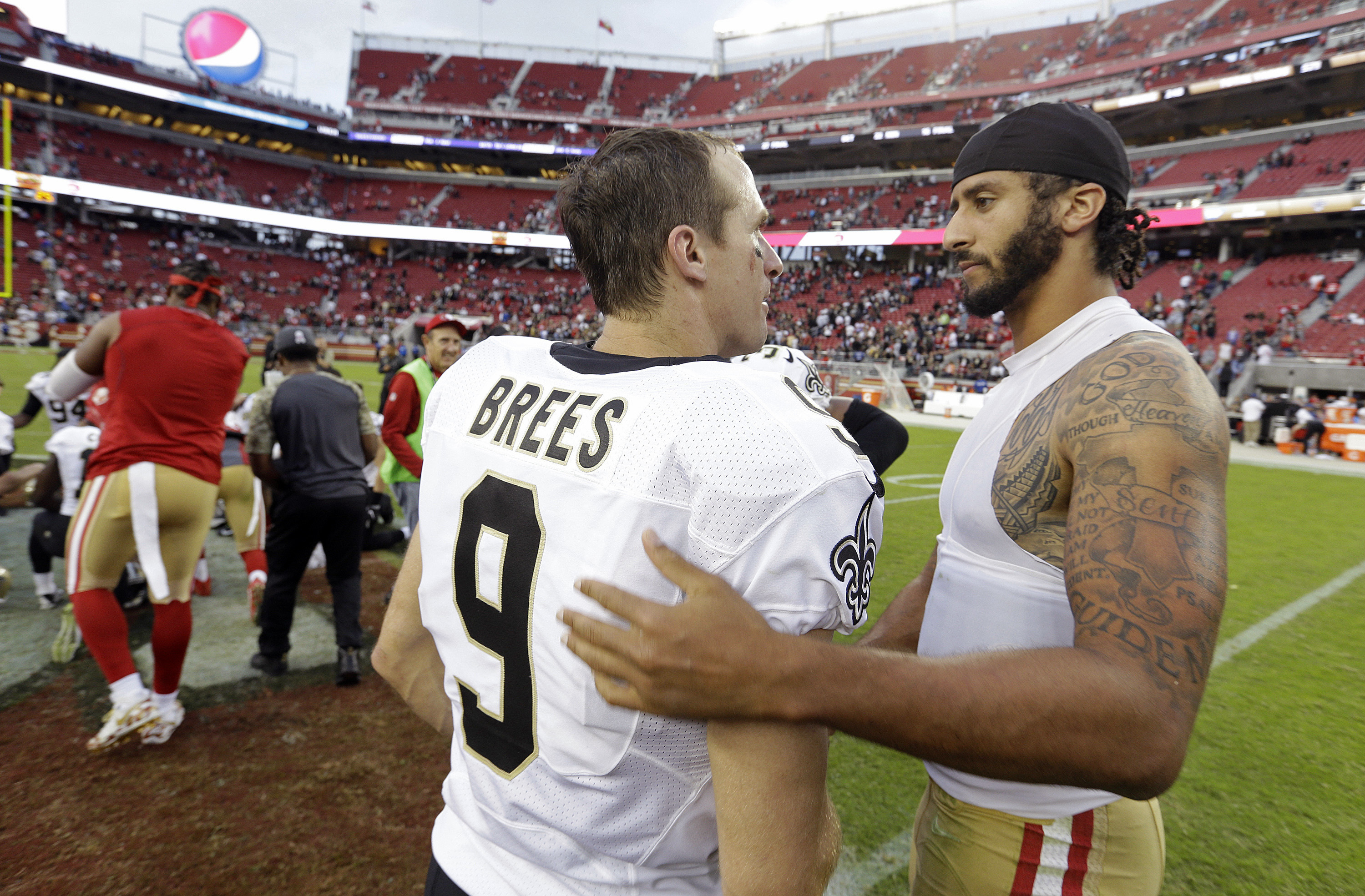 Where Austinite Drew Brees stands on kneeling during the national anthem