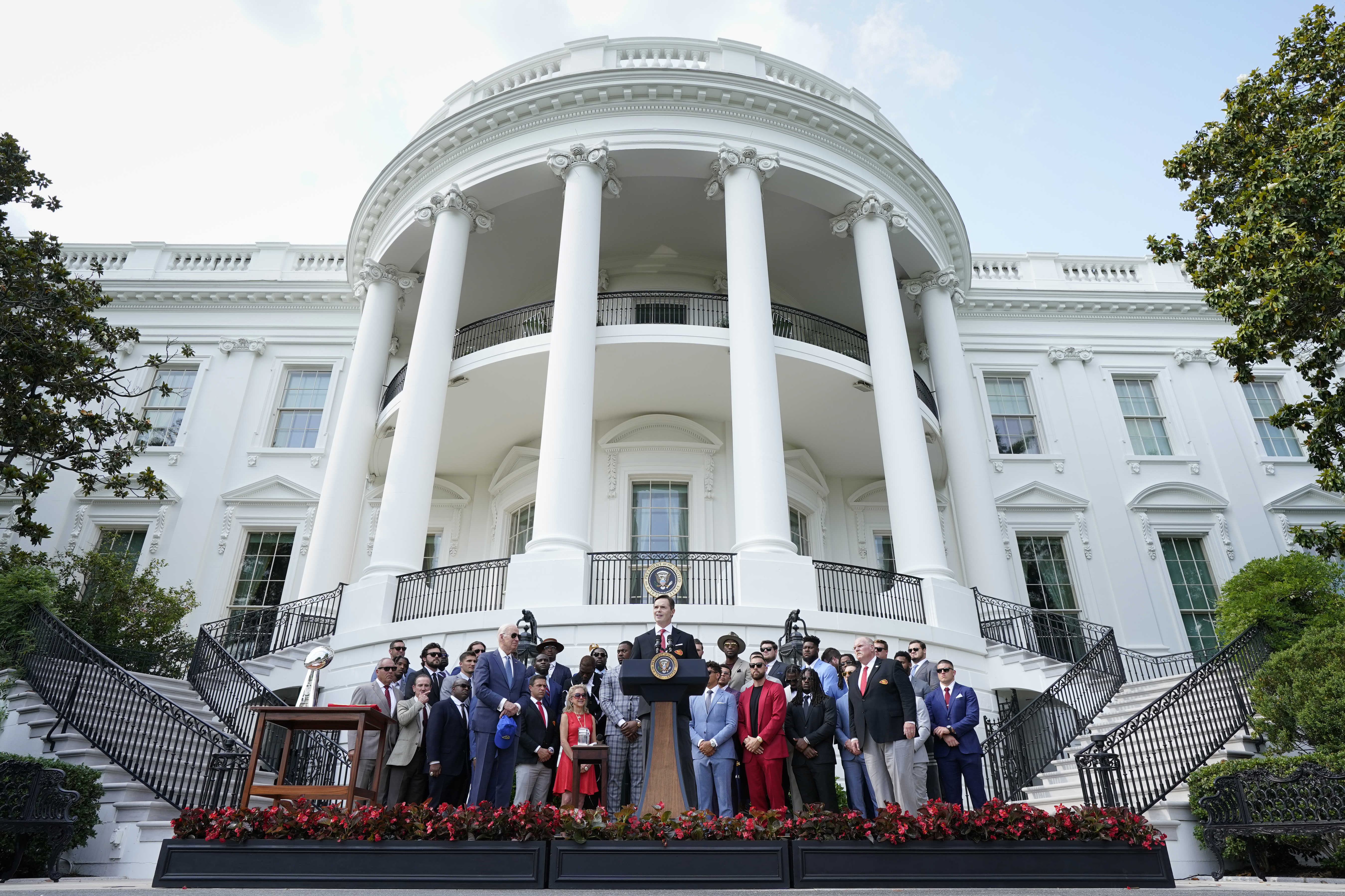 Biden says Chiefs are 'building a dynasty' as he hosts Kansas City Super  Bowl champs at White House