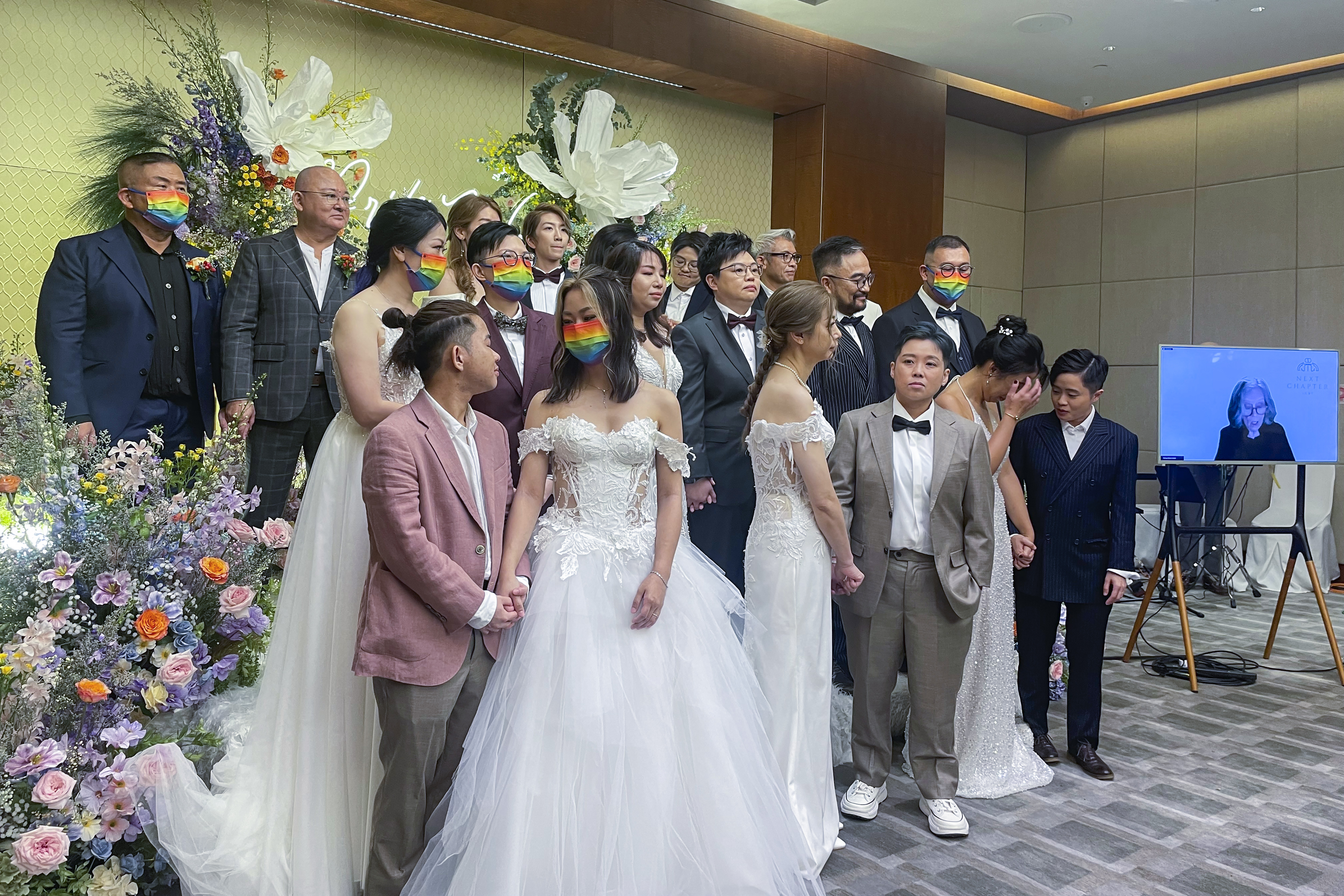 A US officiant marries 10 same-sex couples in Hong Kong via video chat