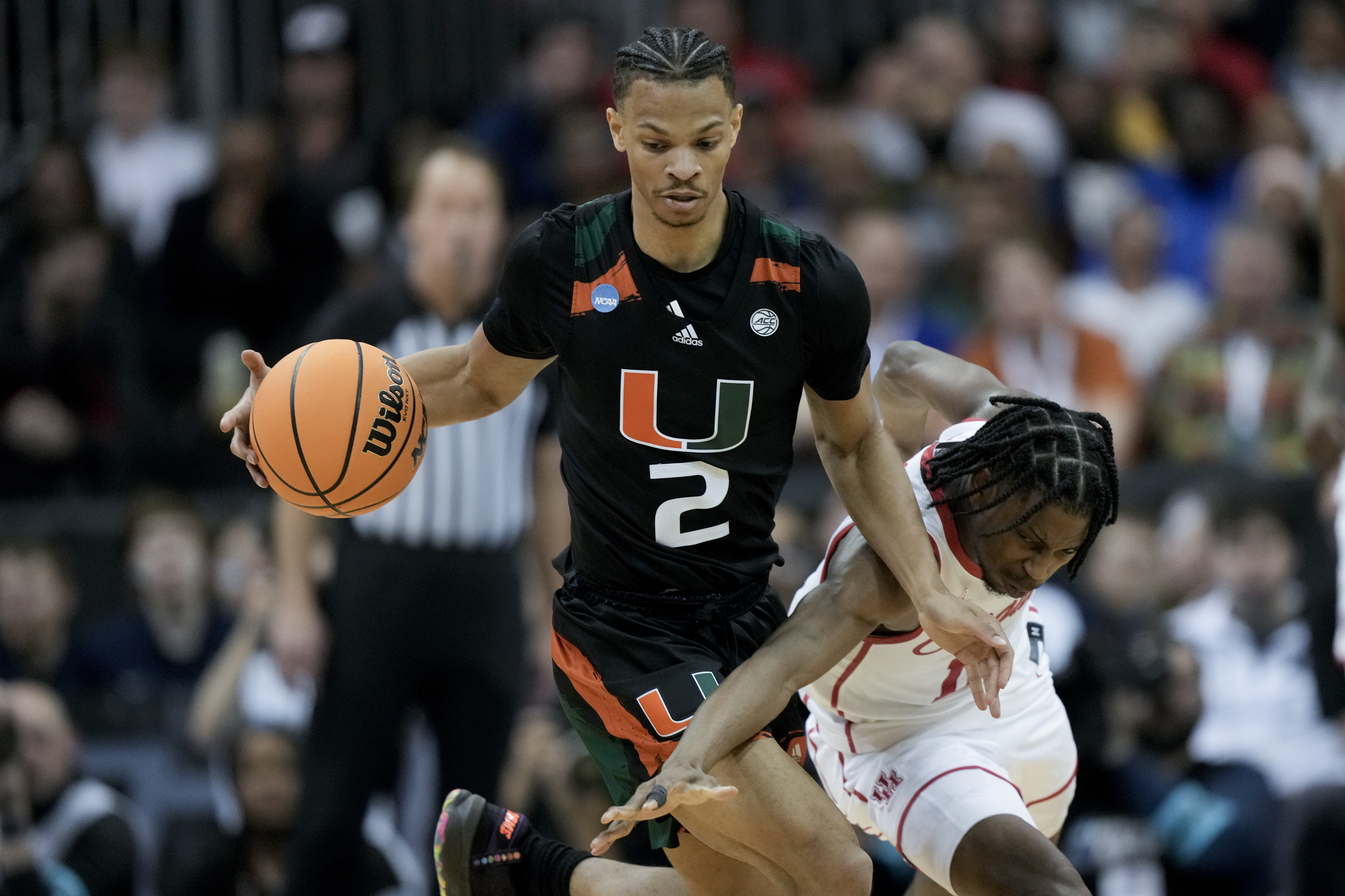 Men's adidas White Miami Hurricanes 2018 NCAA Men's Basketball Tournament  March Madness Bench T-Shirt