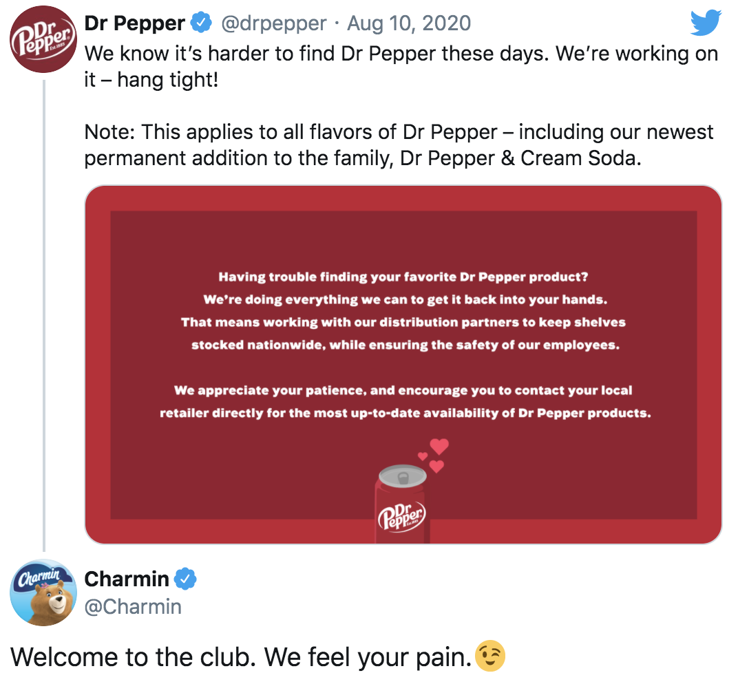 Dr Pepper is the latest pandemic shortage