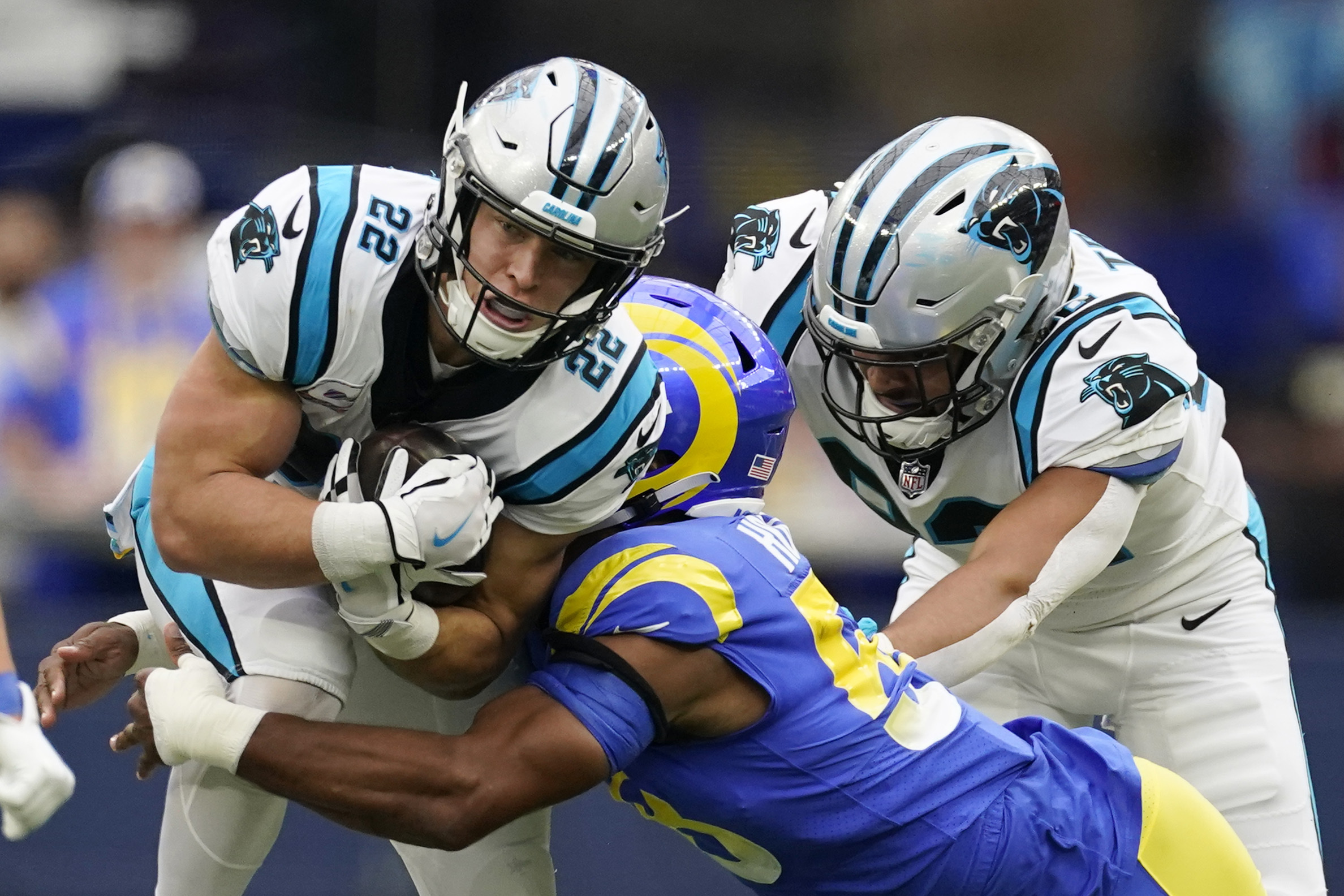 Panthers running game has improved since McCaffrey trade