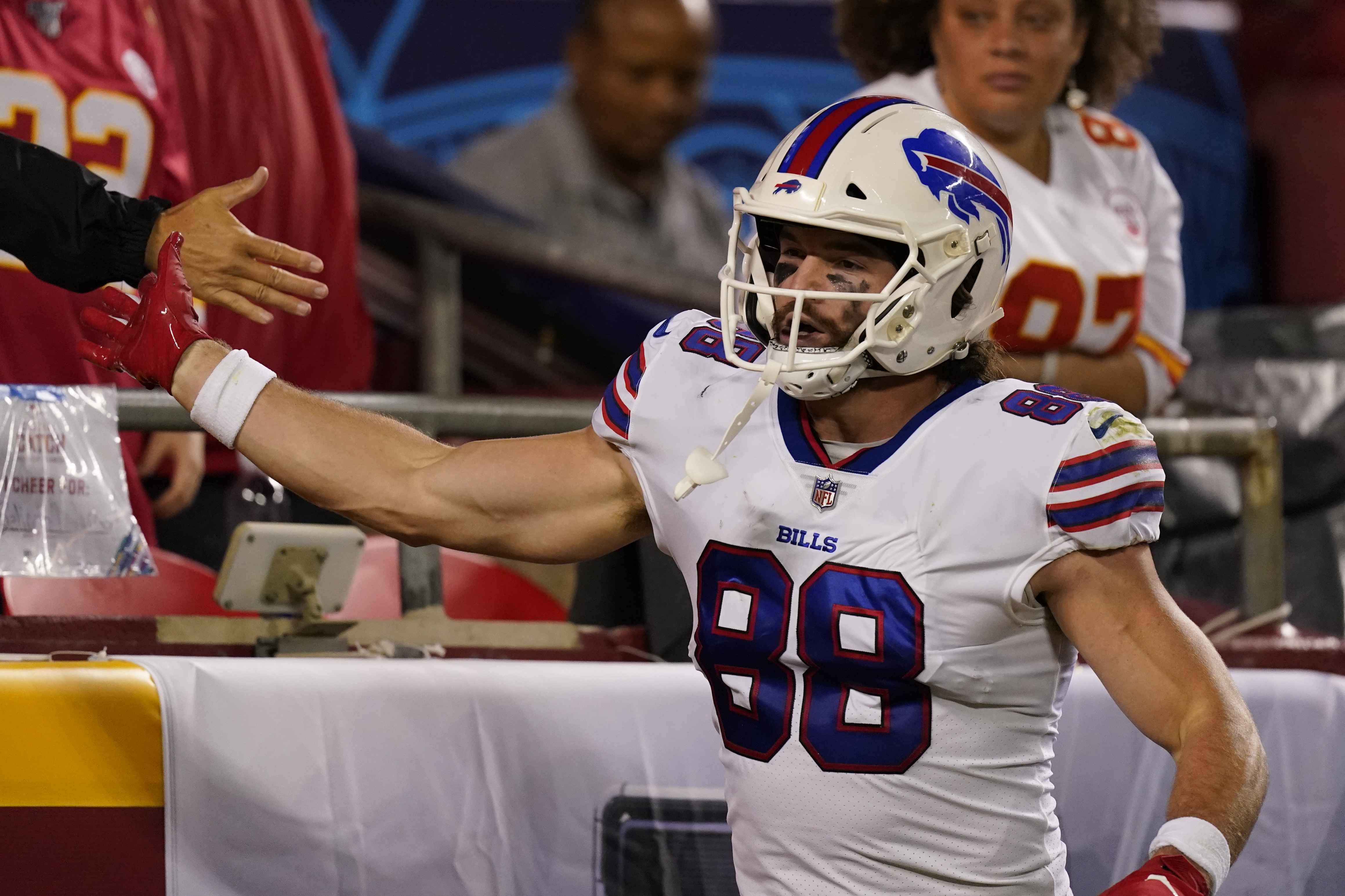 Stefon Diggs, Security Guard Tackle Fan on Field During Chiefs-Bills Game