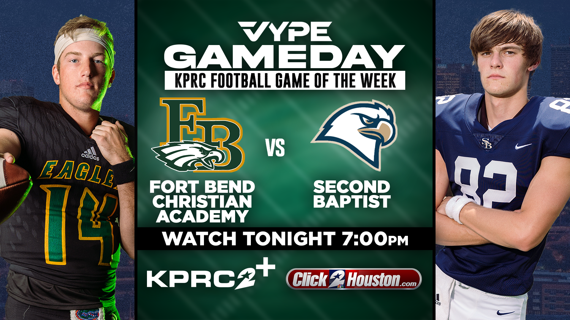 FOOTBALL LIVE: Fort Bend Christian Academy vs Second Baptist