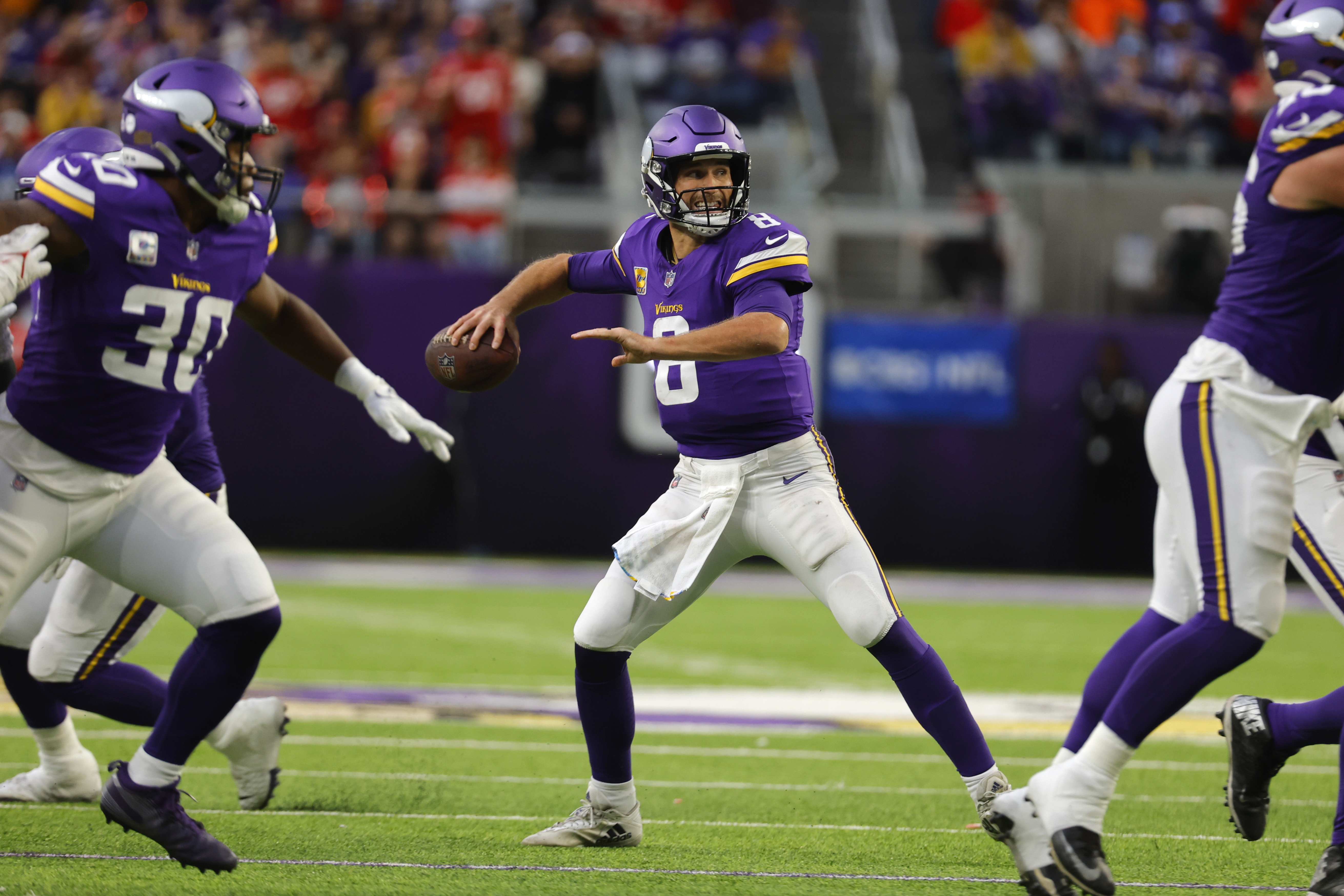 Minnesota Vikings quarterback Kirk Cousins' 22-yard dart to wide receiver  Justin Jefferson gets Vikings into red zone