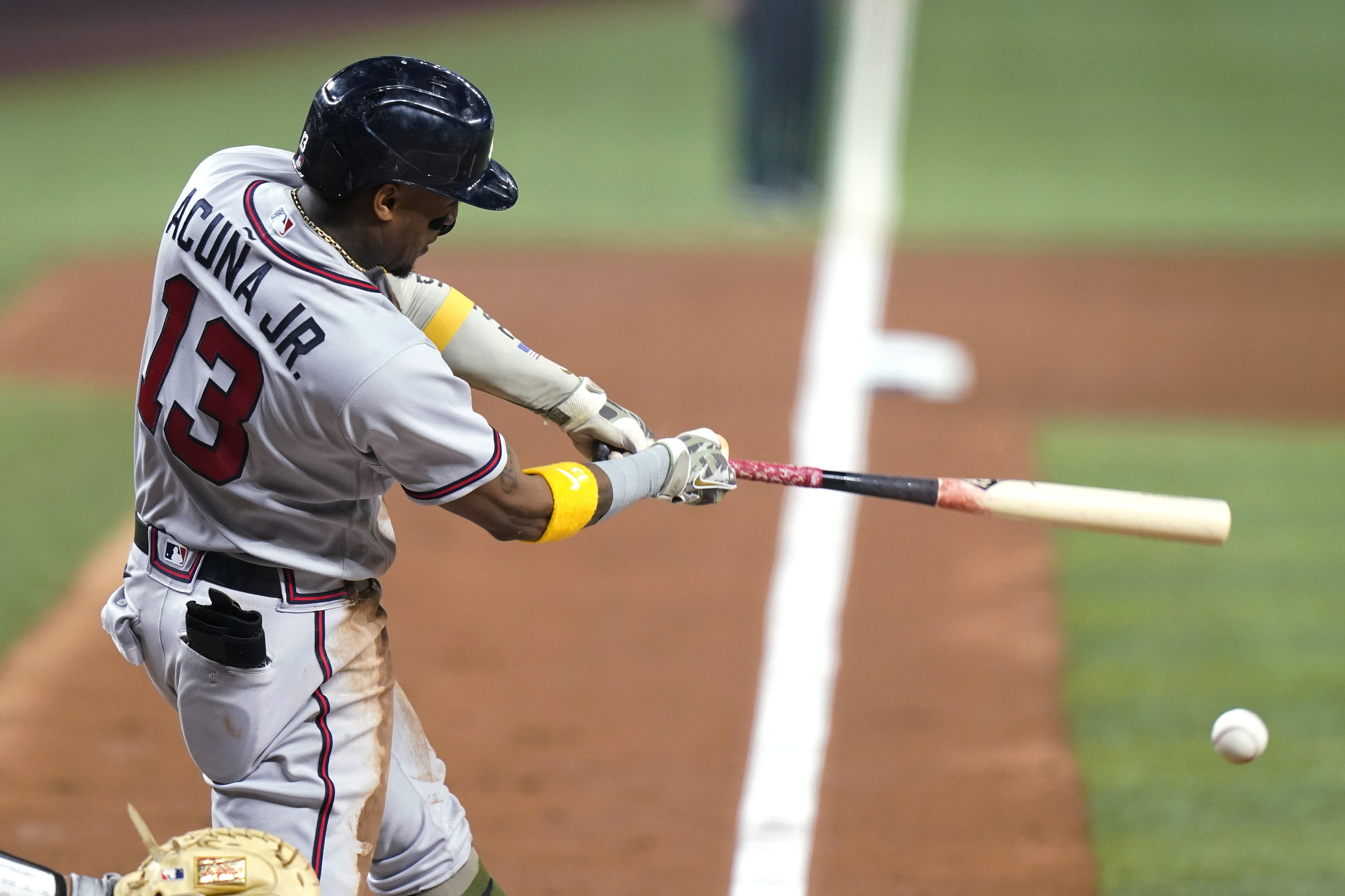 Ozzie Albies, Braves players shower Ronald Acuna Jr with MVP