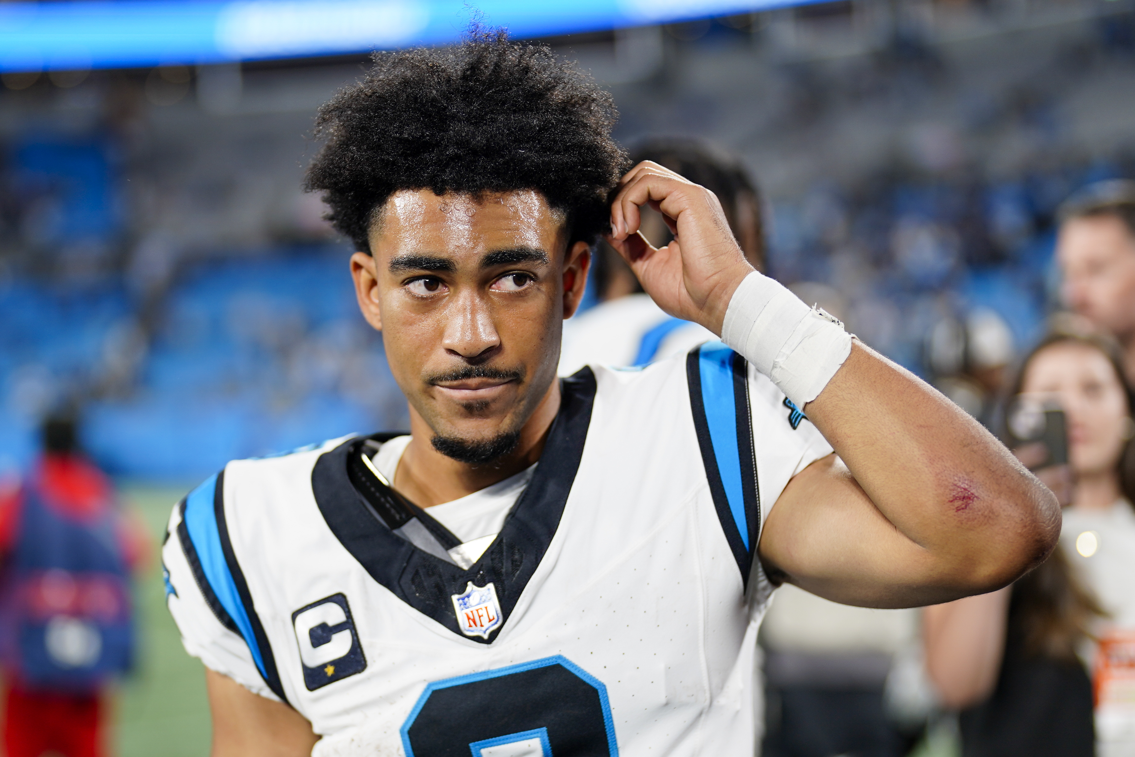 Reich: Panthers QB Bryce Young on track to play Sunday vs Vikings