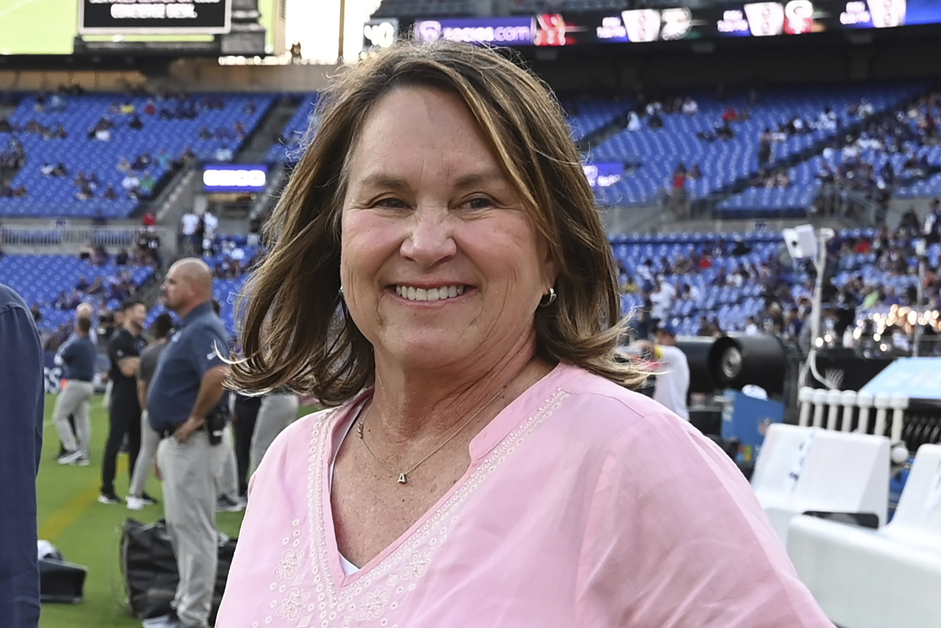 Watch: Amy Adams Strunk shows Taylor Lewan Titans new uniforms