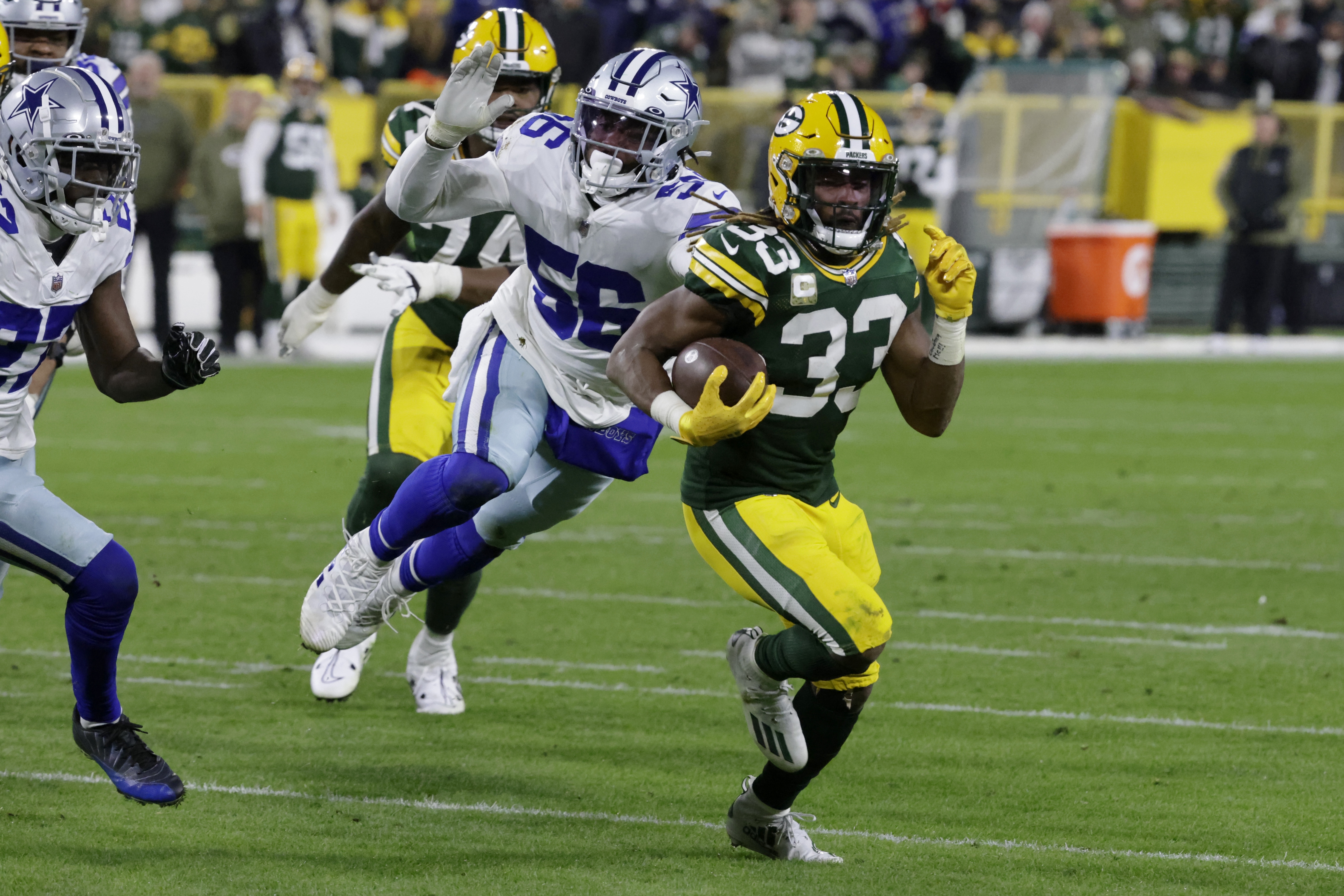 Dallas Cowboys defensive end Dante Fowler Jr. (56) is seen on the