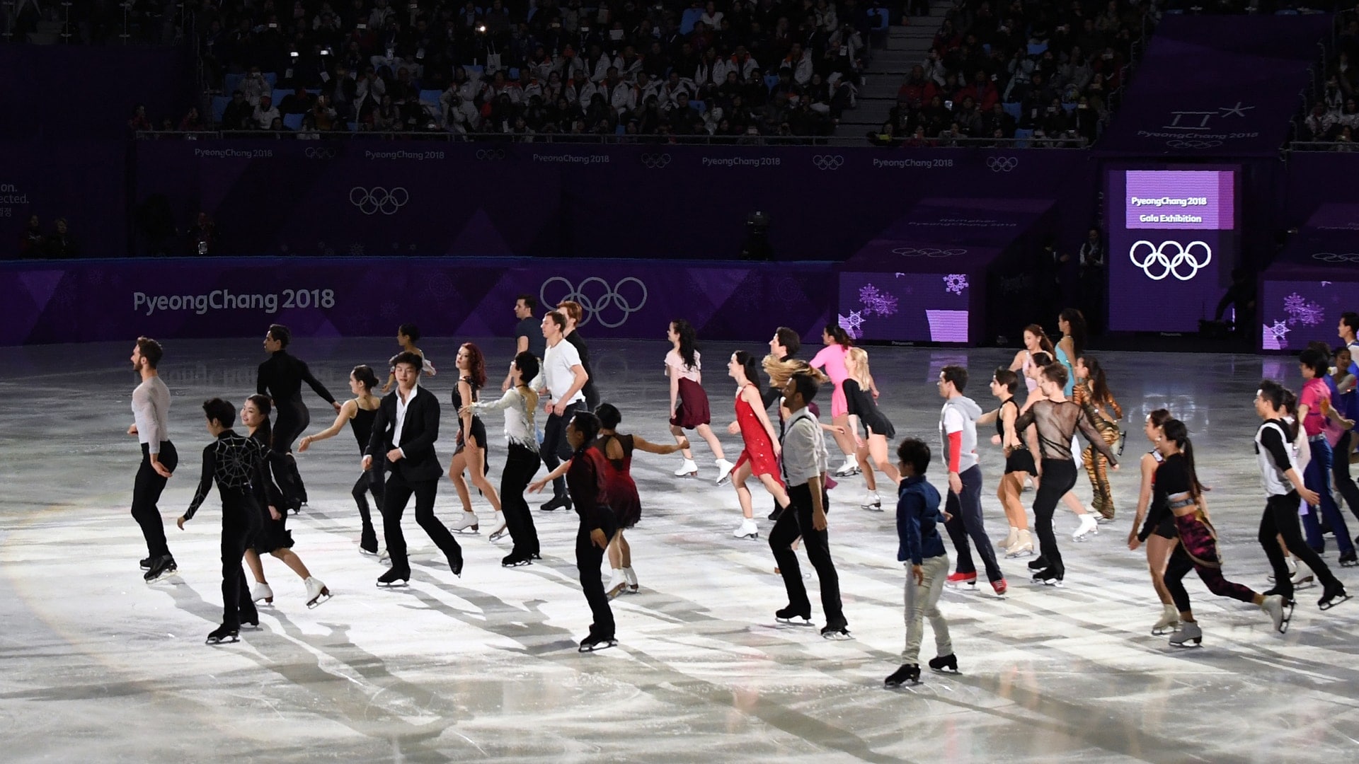When is the Olympic figure skating gala and who is skating?