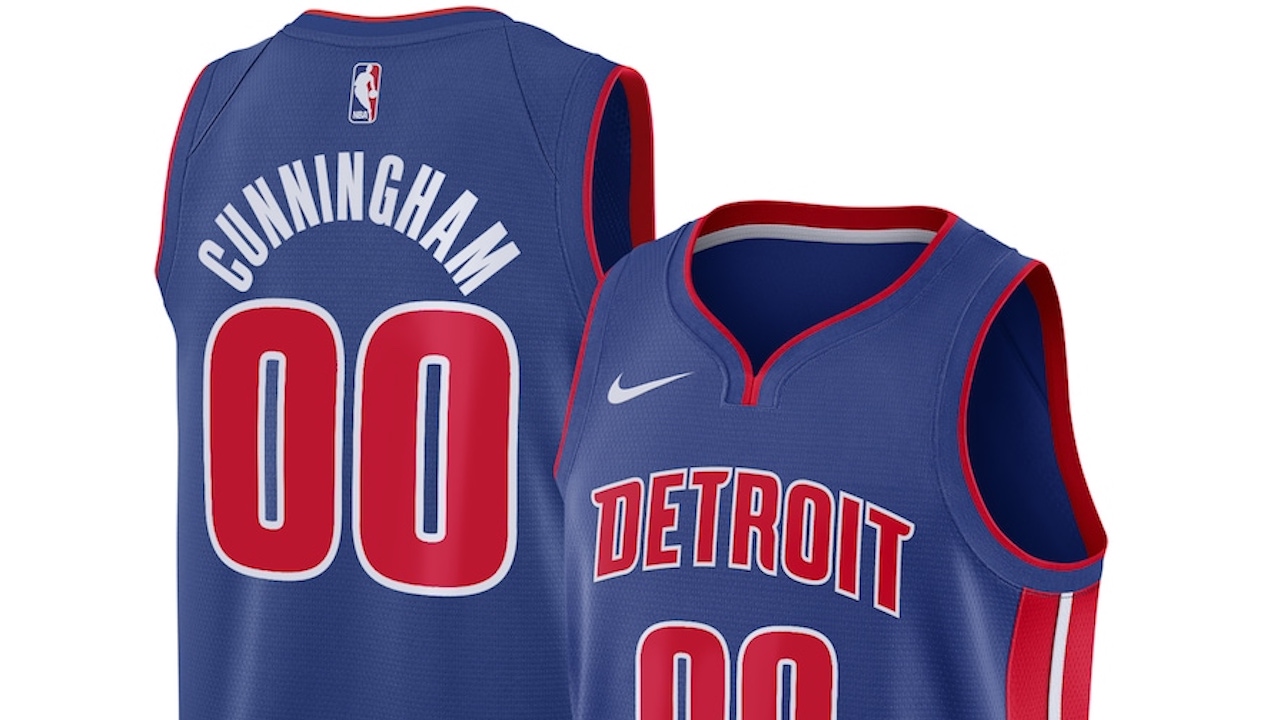 cade cunningham in pistons jersey