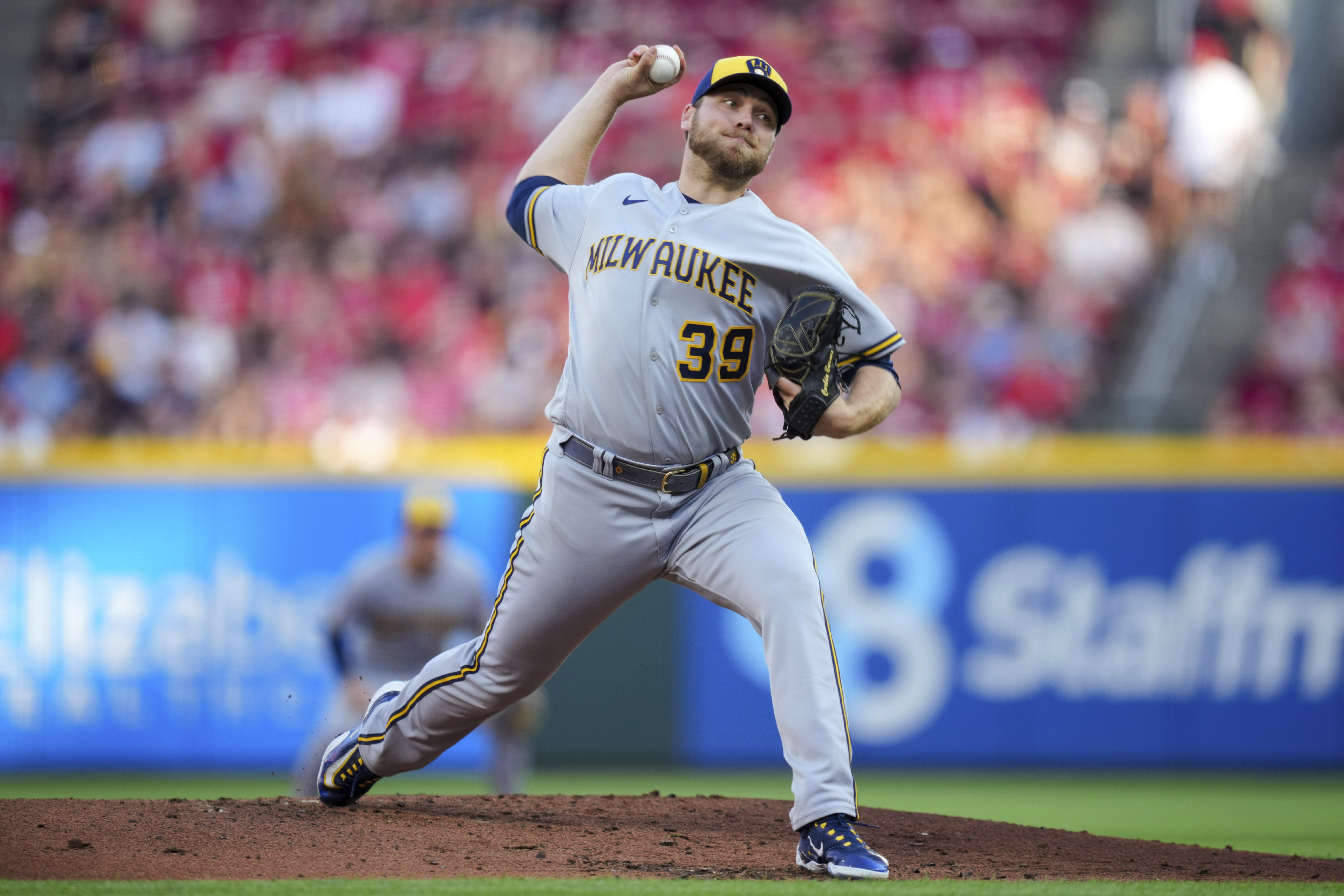 Brewers' Burnes overcomes dizzy spell to dominate Reds